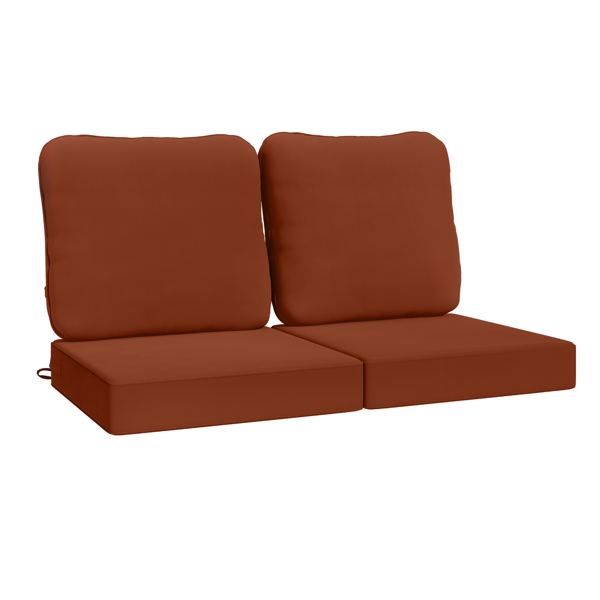 AAAAAcessories AOC-D-XIUHONG-2PACK 24-in x 24-in 2-Piece Rust Red Patio Sofa Cushion