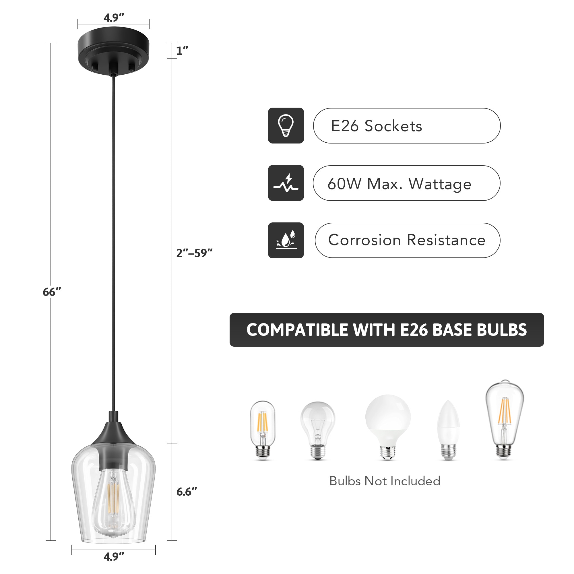 CO-Z PDL-150B-1P Pendant-Lights - View #13
