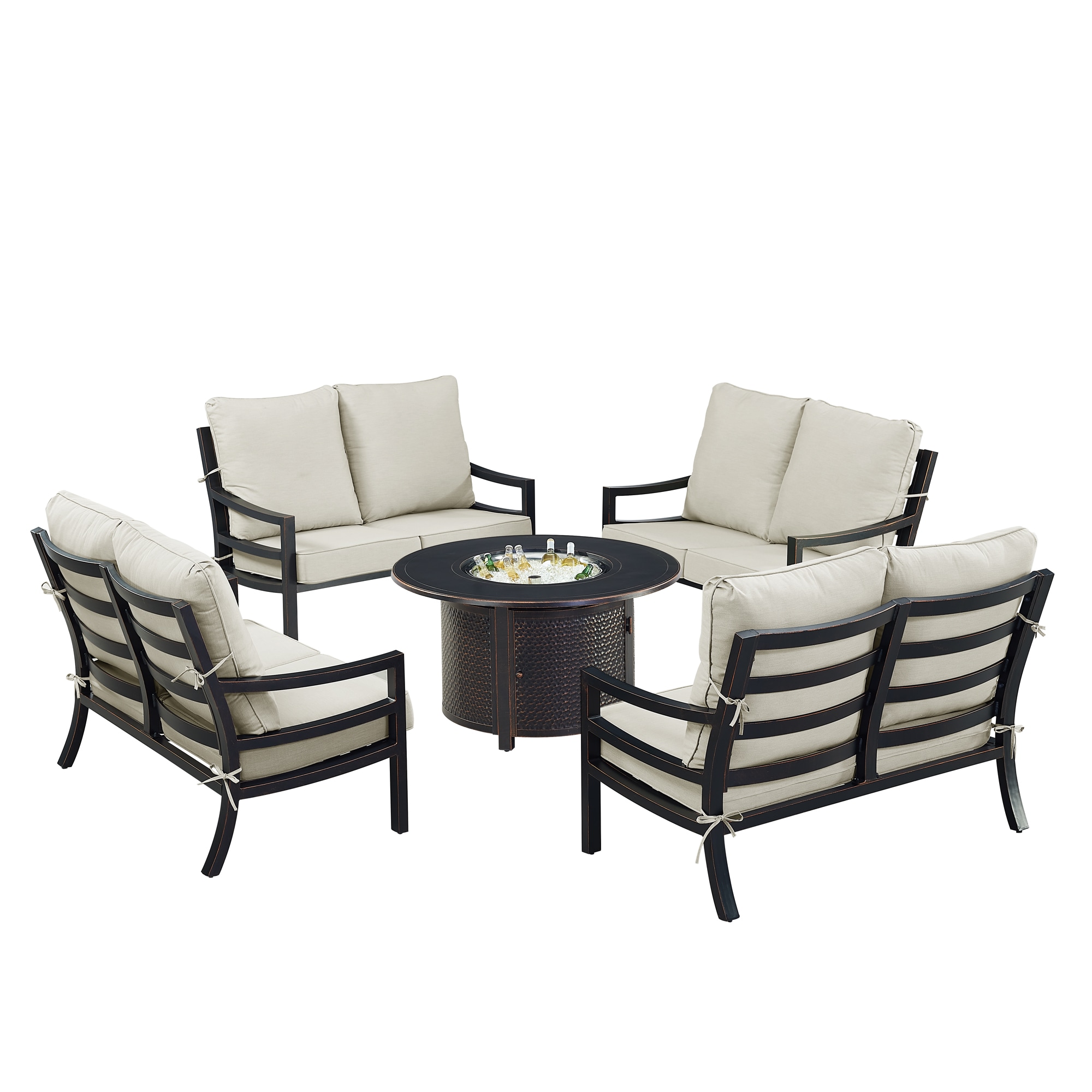 Oakland Living HUDSON4LSMATERALGCU Patio-Conversation-Sets - View #4