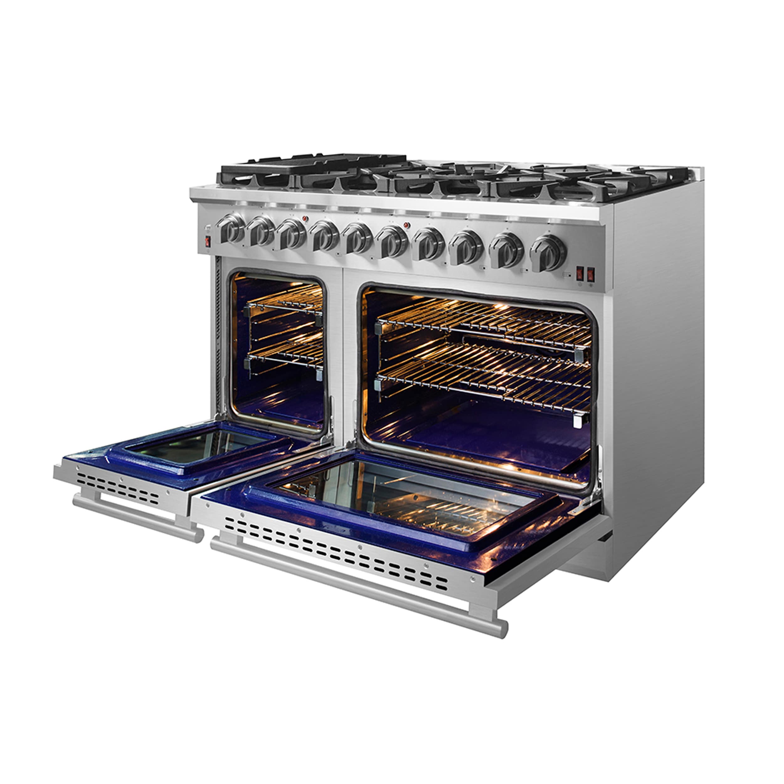 Massimo 48-inch Stainless Steel Freestanding Gas Range with Griddle