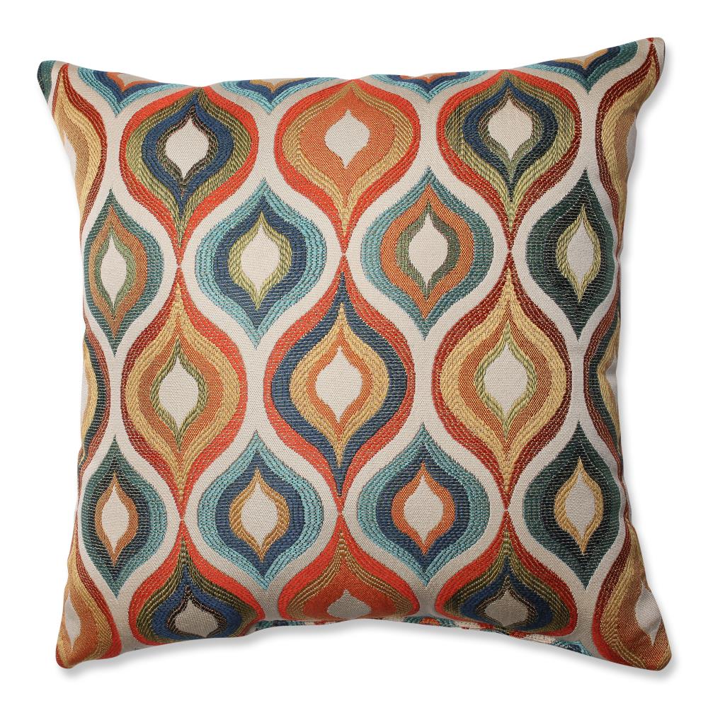 Pillow Perfect 16-1/2-in x 16-1/2-in Multicolored Indoor Decorative ...
