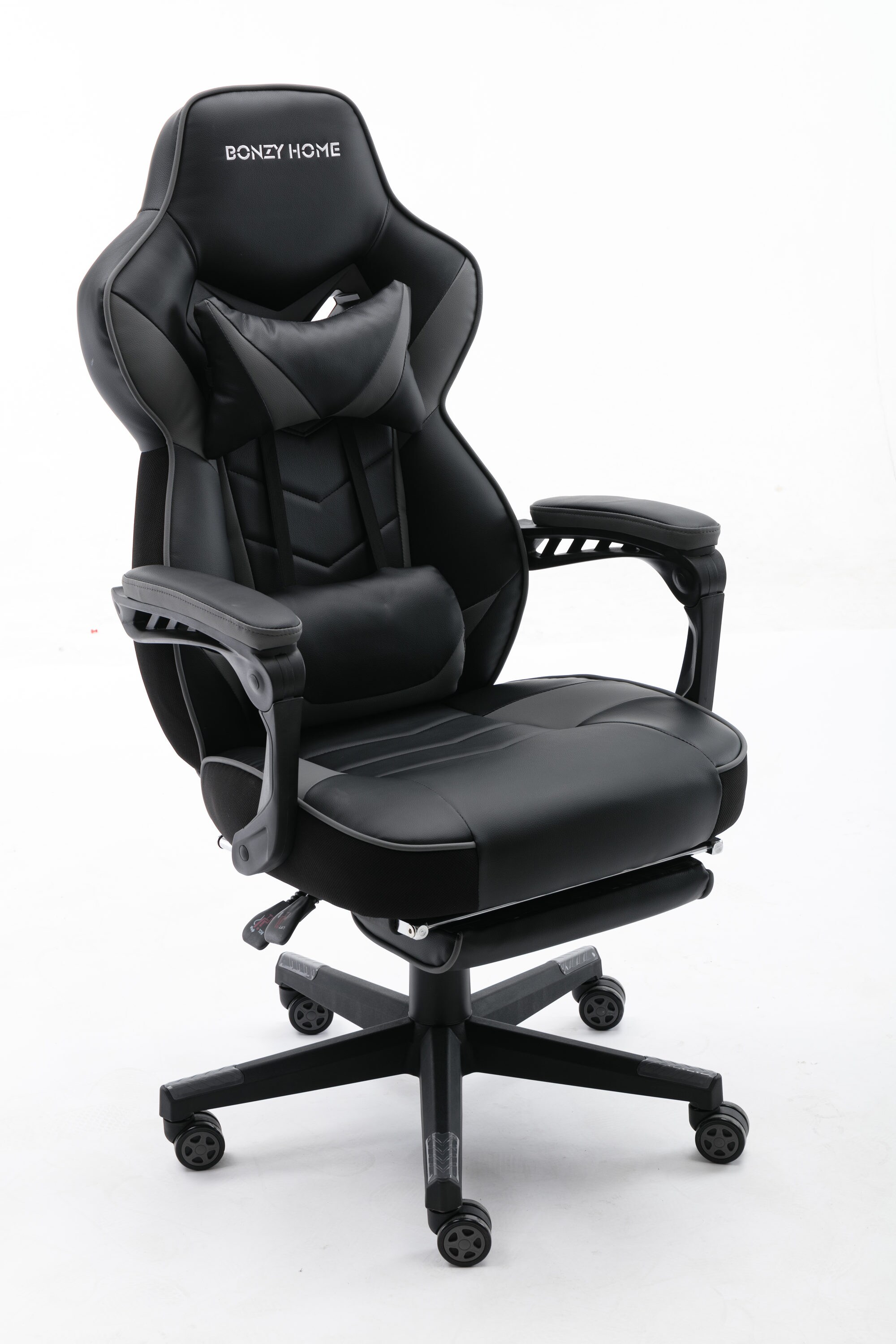 Clihome Swivel Chair Modern Black Swivel Accent Chair in the Chairs ...