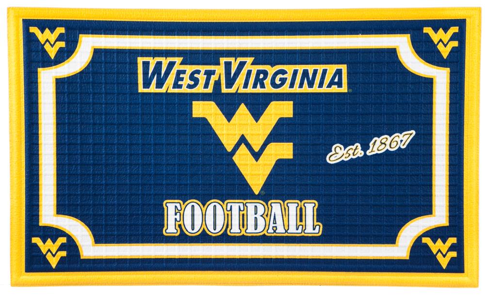 Team Sports America 41EM967 West Virginia Mountaineers 2-ft x 3-ft Multi Polypropylene Rectangular Outdoor Decorative Sports Door mat