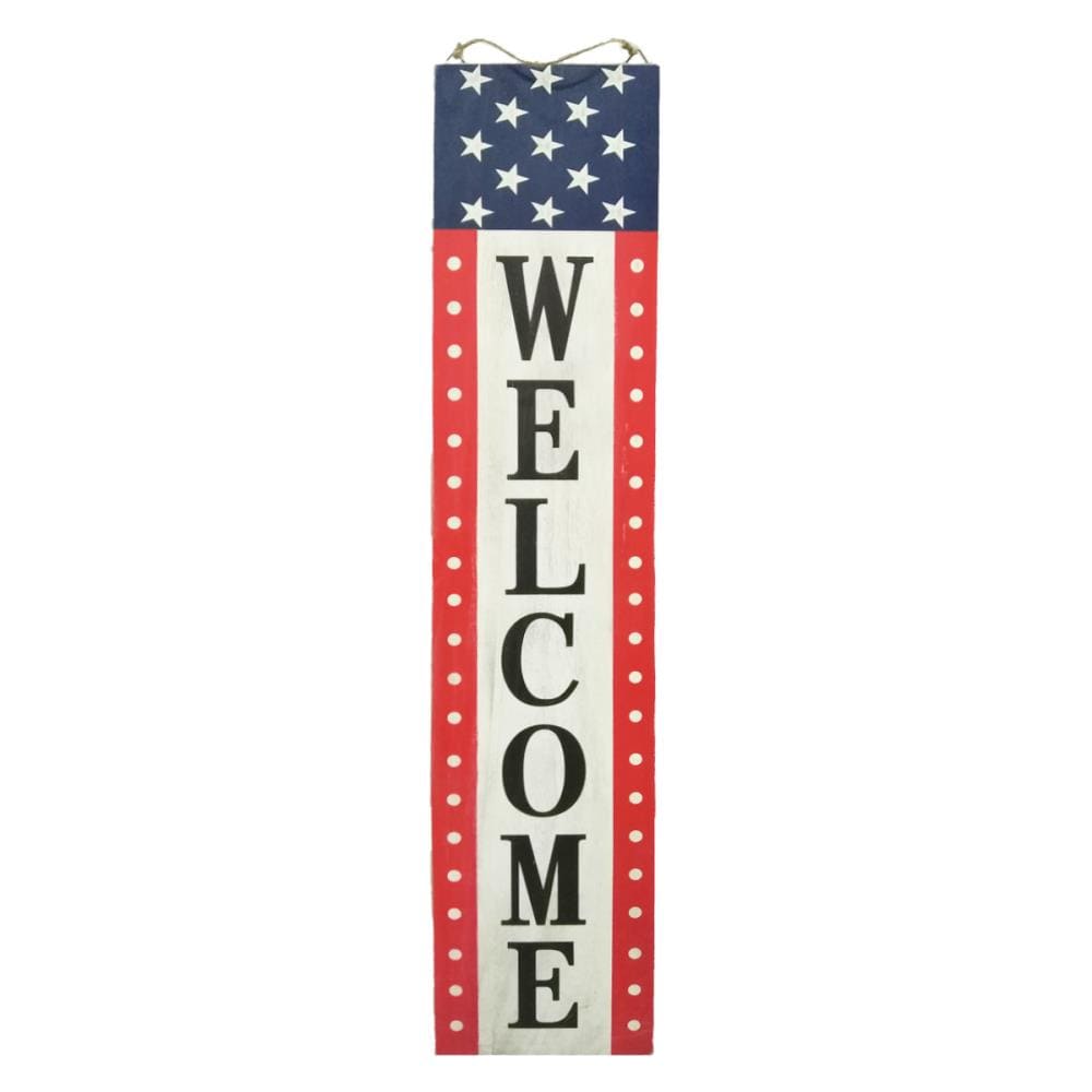 Holiday Living LW113-AS003A Wood Indoor/Outdoor Wood sign Star 4th of July Decor