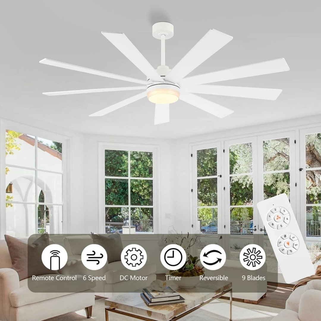 MLIAN WBCF-BS267-WH Ceiling-Fans - View #2