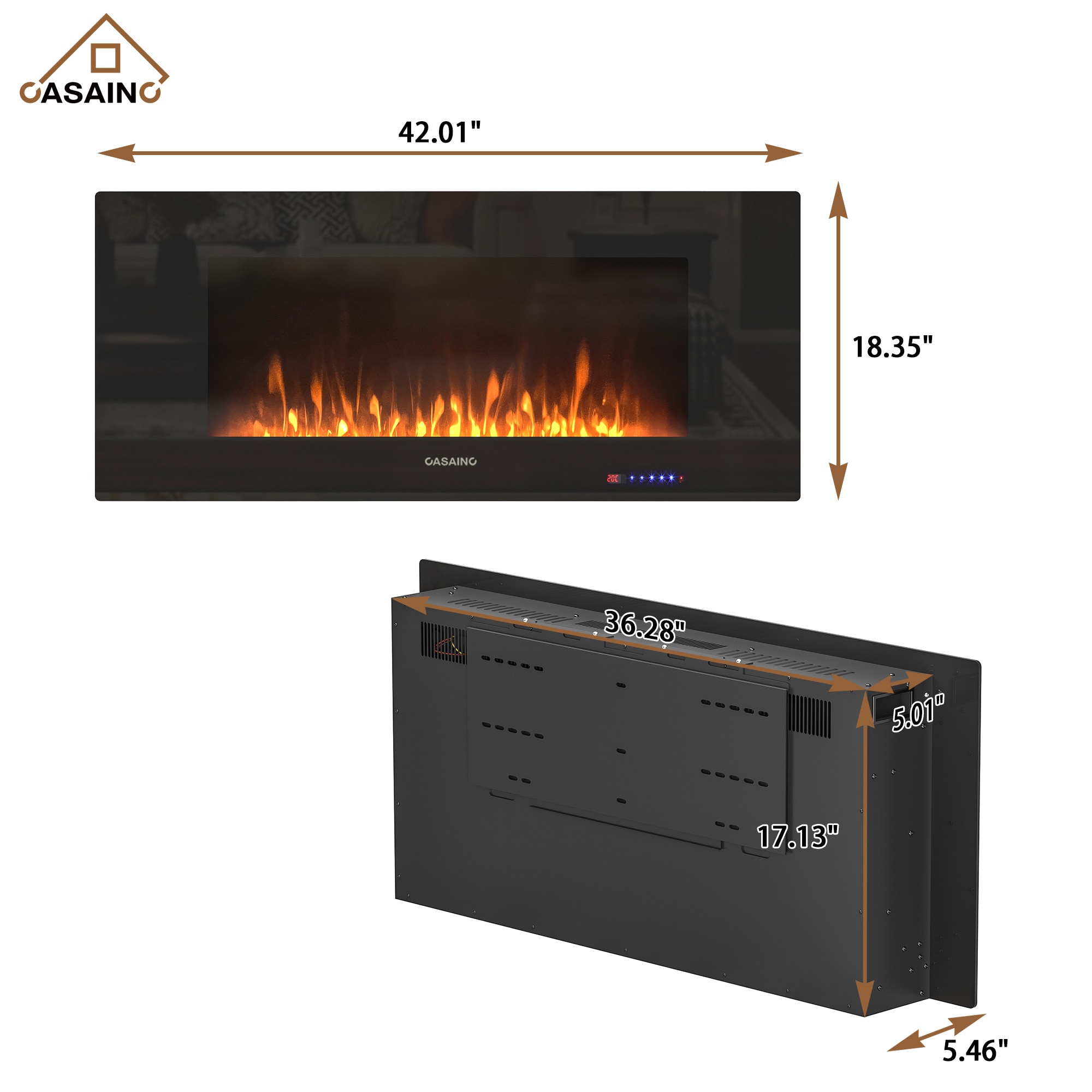 CASAINC WF-HW54805+ Electric-Fireplaces - View #7
