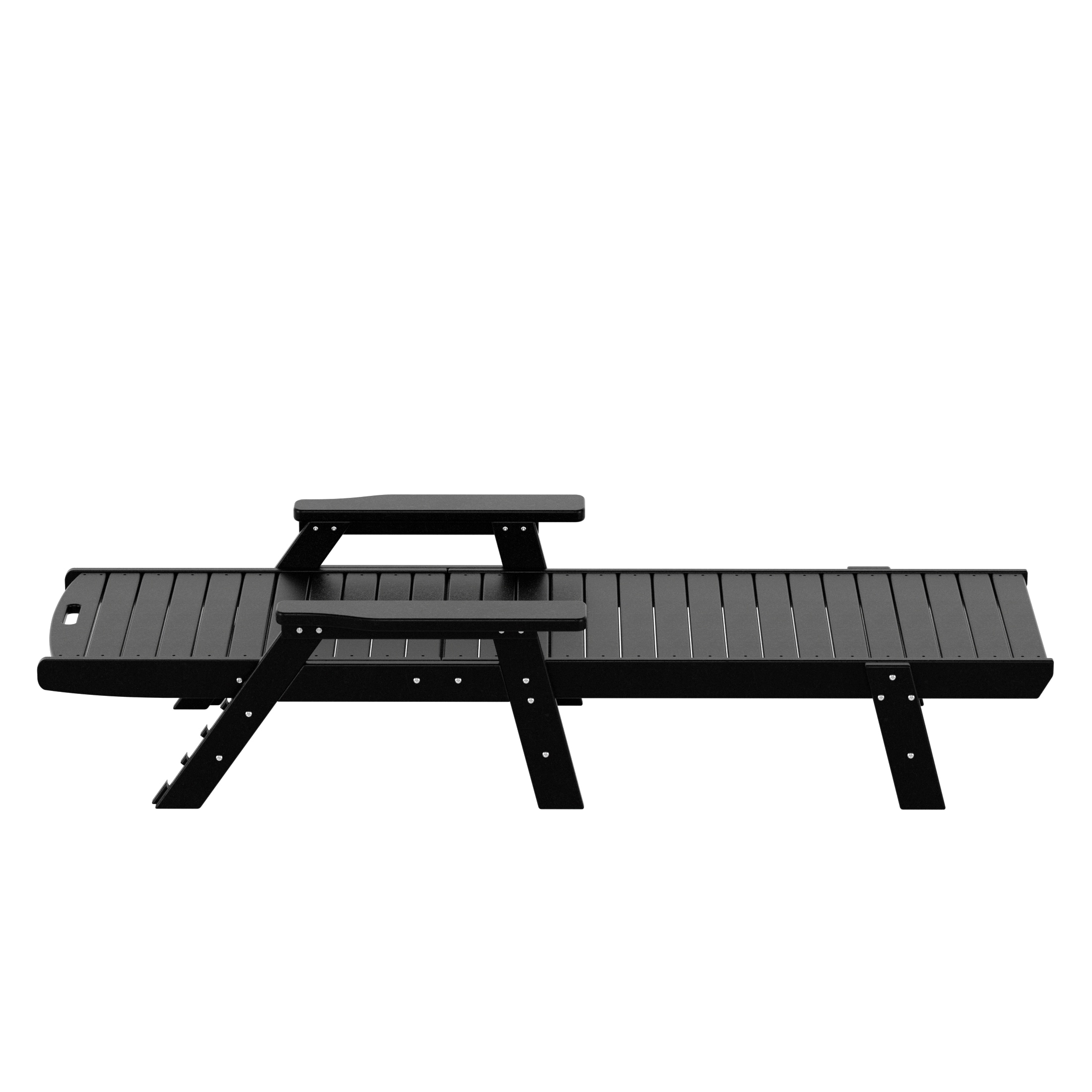 Laguna Black Plastic Outdoor Chaise Lounge Set