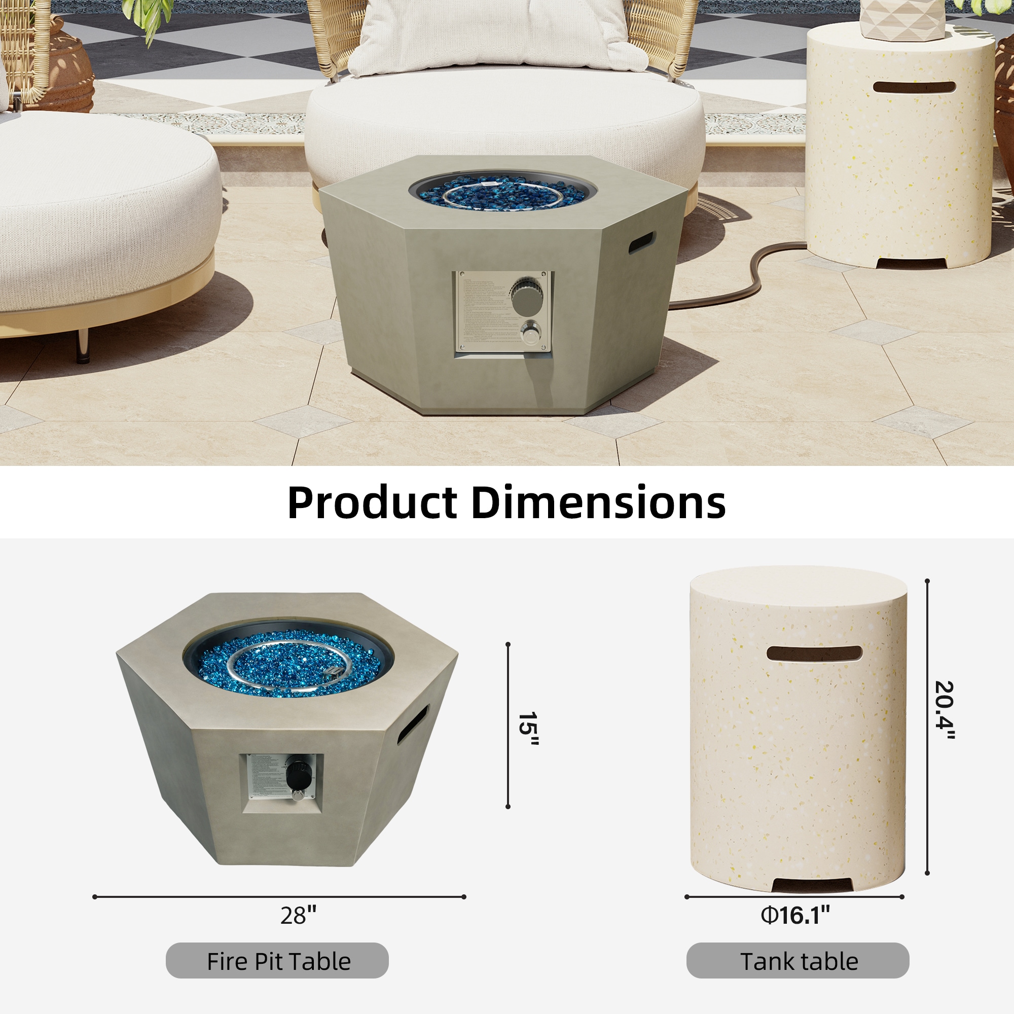 Patio Watcher BT-28H-BY-RGS Outdoor-Gas-Firepits - View #3