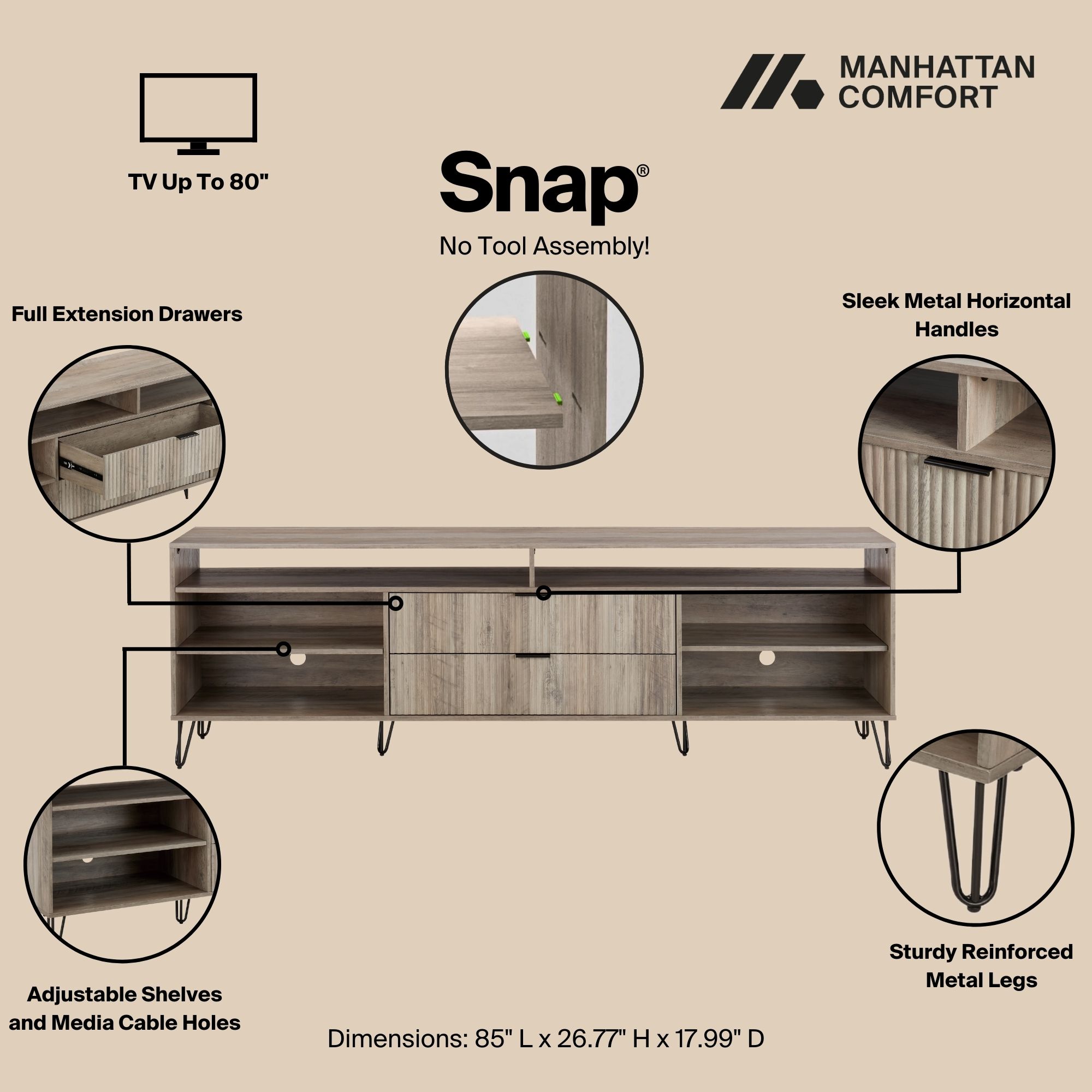 Manhattan Comfort TV002-GY Tv-Stands - View #4