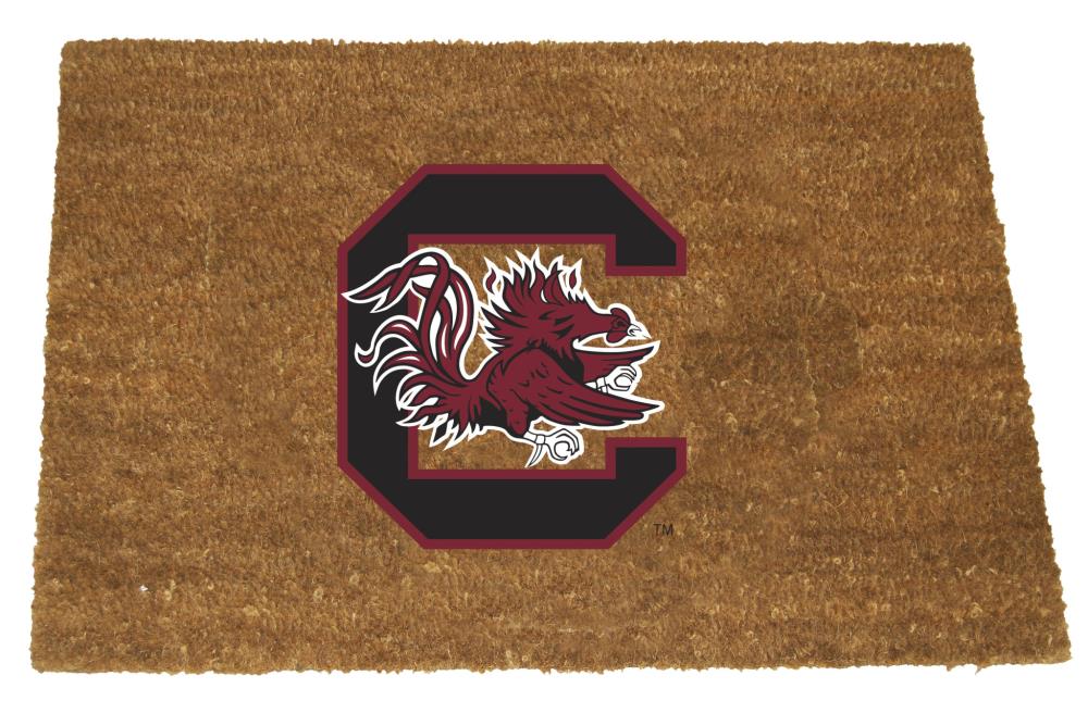 The Memory Company COL-USC-1689 South Carolina Gamecocks 29.5-in x 19.5-in Team Color Coir Non-Slip Grip Outdoor Decorative Sports Door Mat