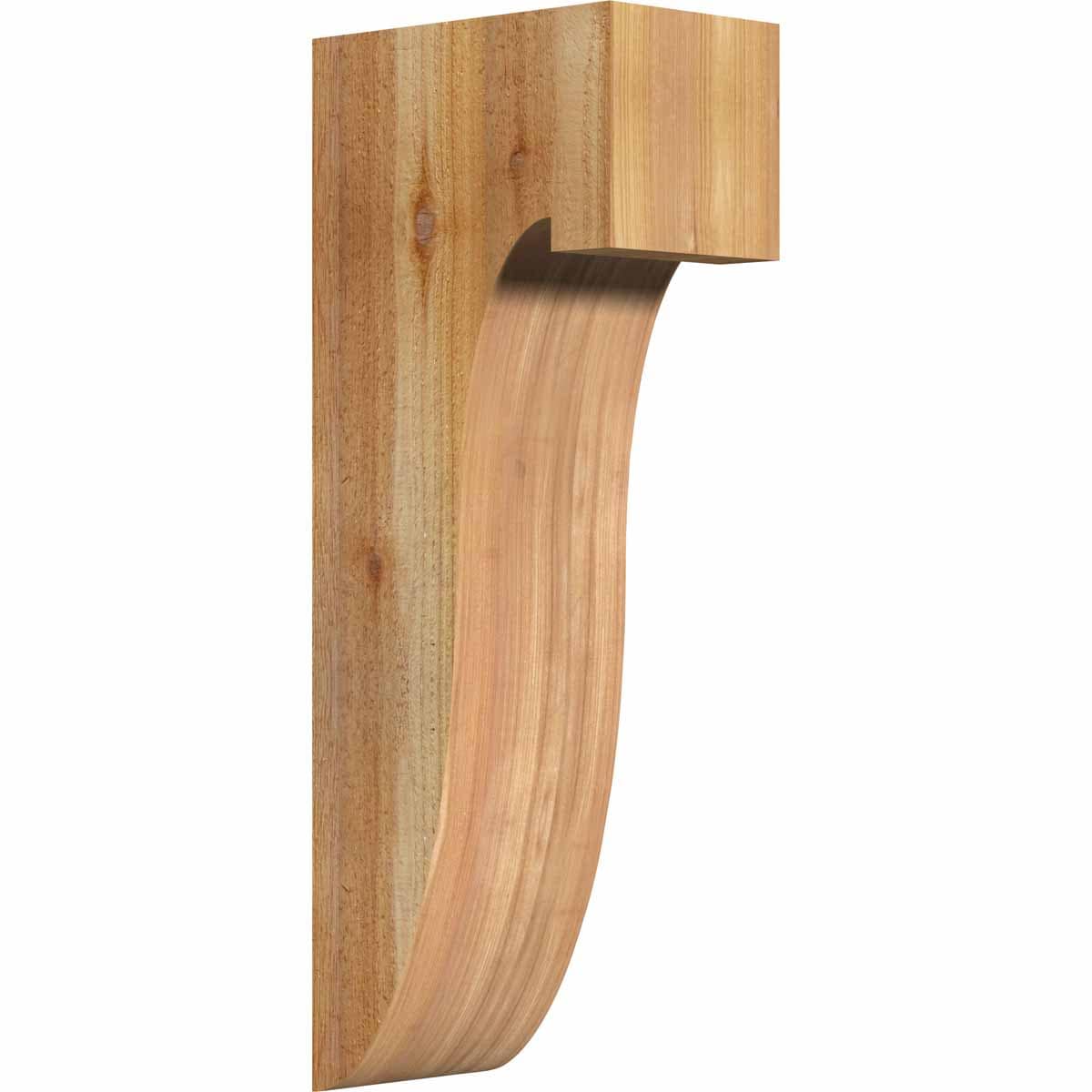 Ekena Millwork COR06X10X26DEL00RWR 6-in x 10-in x 26-in Del monte Unfinished Western red cedar Wood Paintable/Stainable Corbel