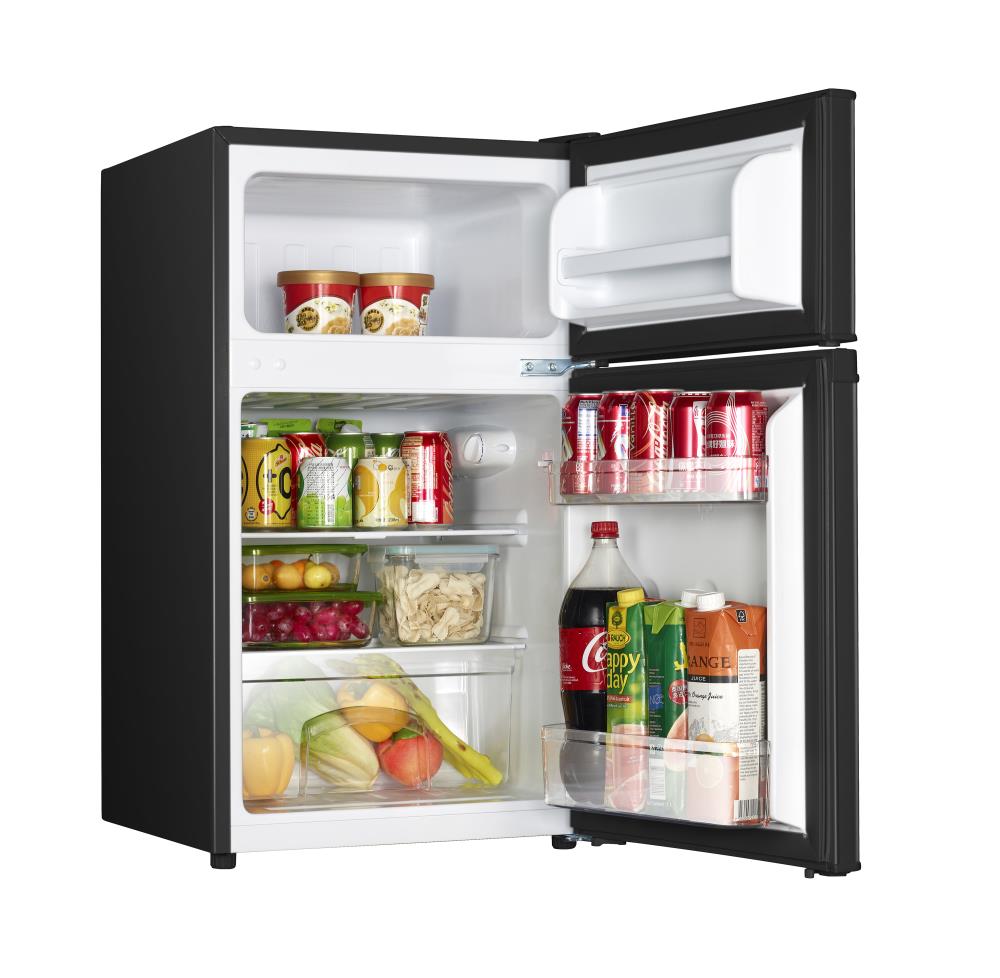 Farberware 3.1-cu Ft Mini Fridge With Freezer (black Stainless Steel 