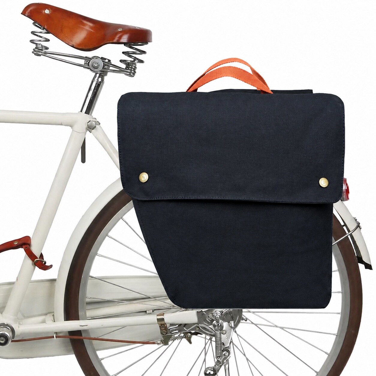 Phewnyzo  Canvas Cycling Bicycle Bike Pannier Rear Seat Bag Rack Trunk Waterproof Roll Up Black durable home and garden accessory designed for