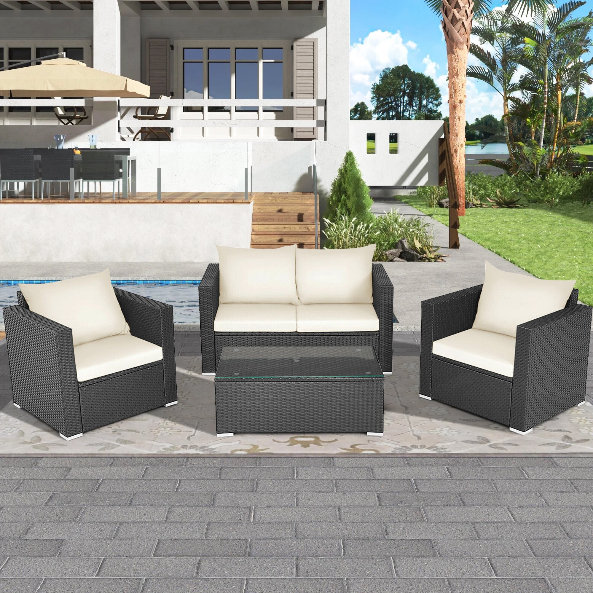 LIVIZA OUS65410BCR-X Patio-Conversation-Sets - View #4