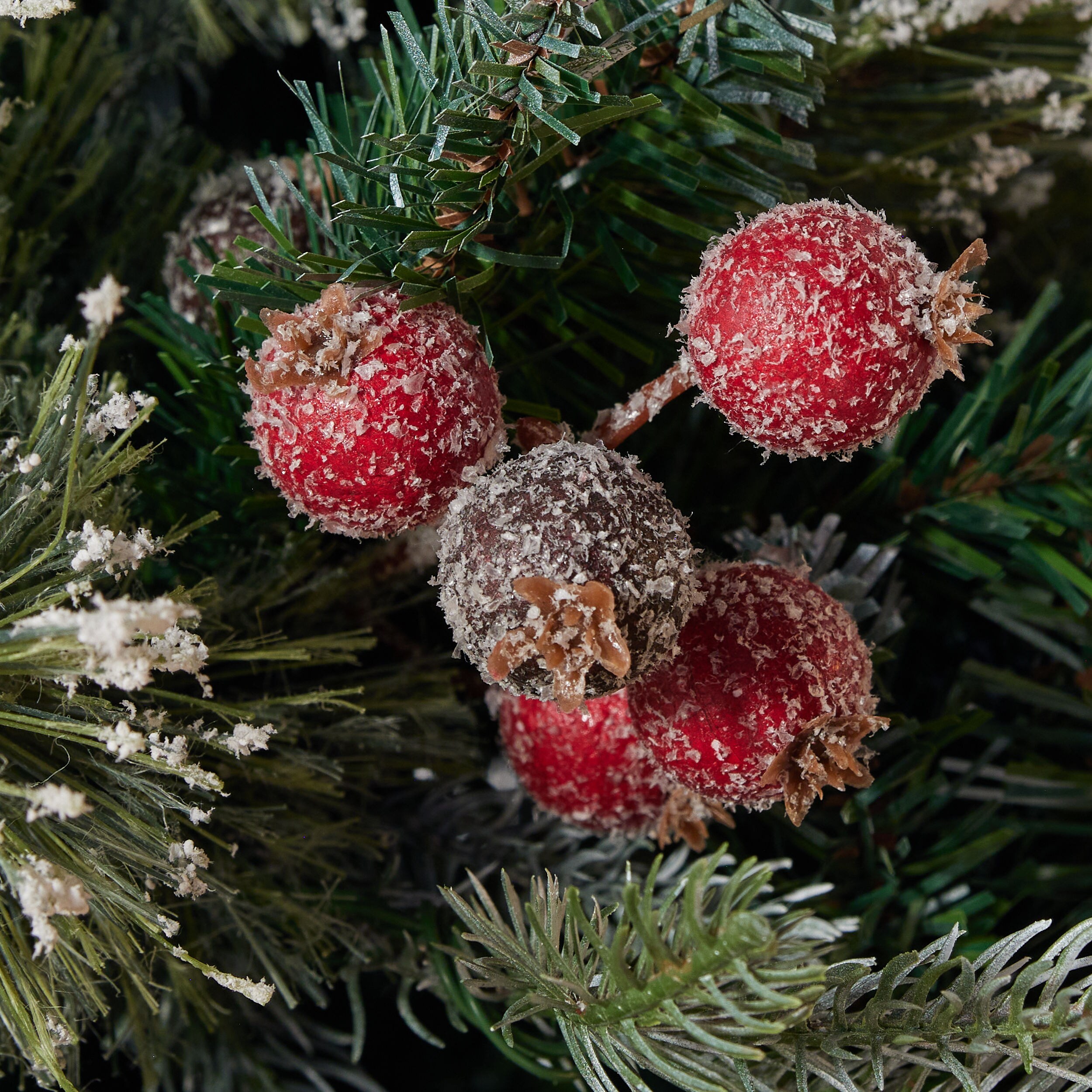 Frosted Berry Fir Flocked Artificial Christmas Trees - Treetime
