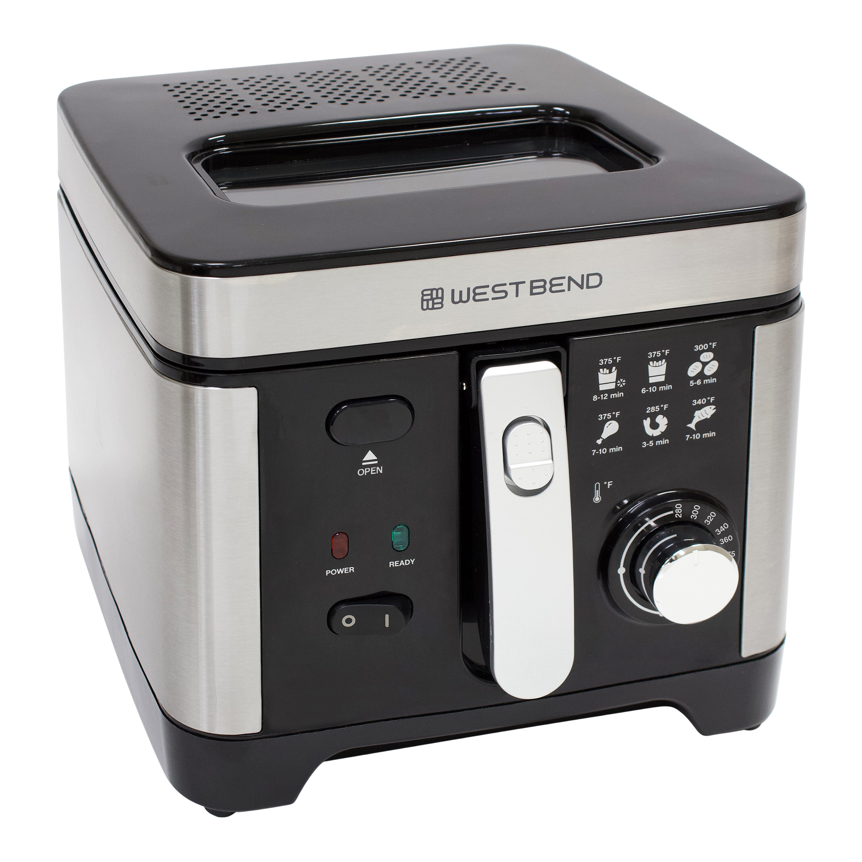 1.6 Qt. Electric Immersion Deep Fryer with Lid