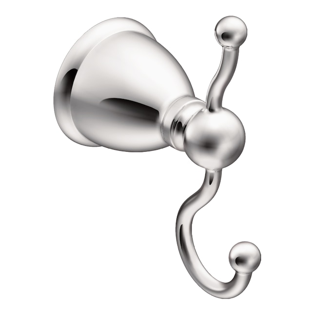 Moen Caldwell Chrome Double-Hook Wall Mount Towel Hook in the Towel Hooks  department at