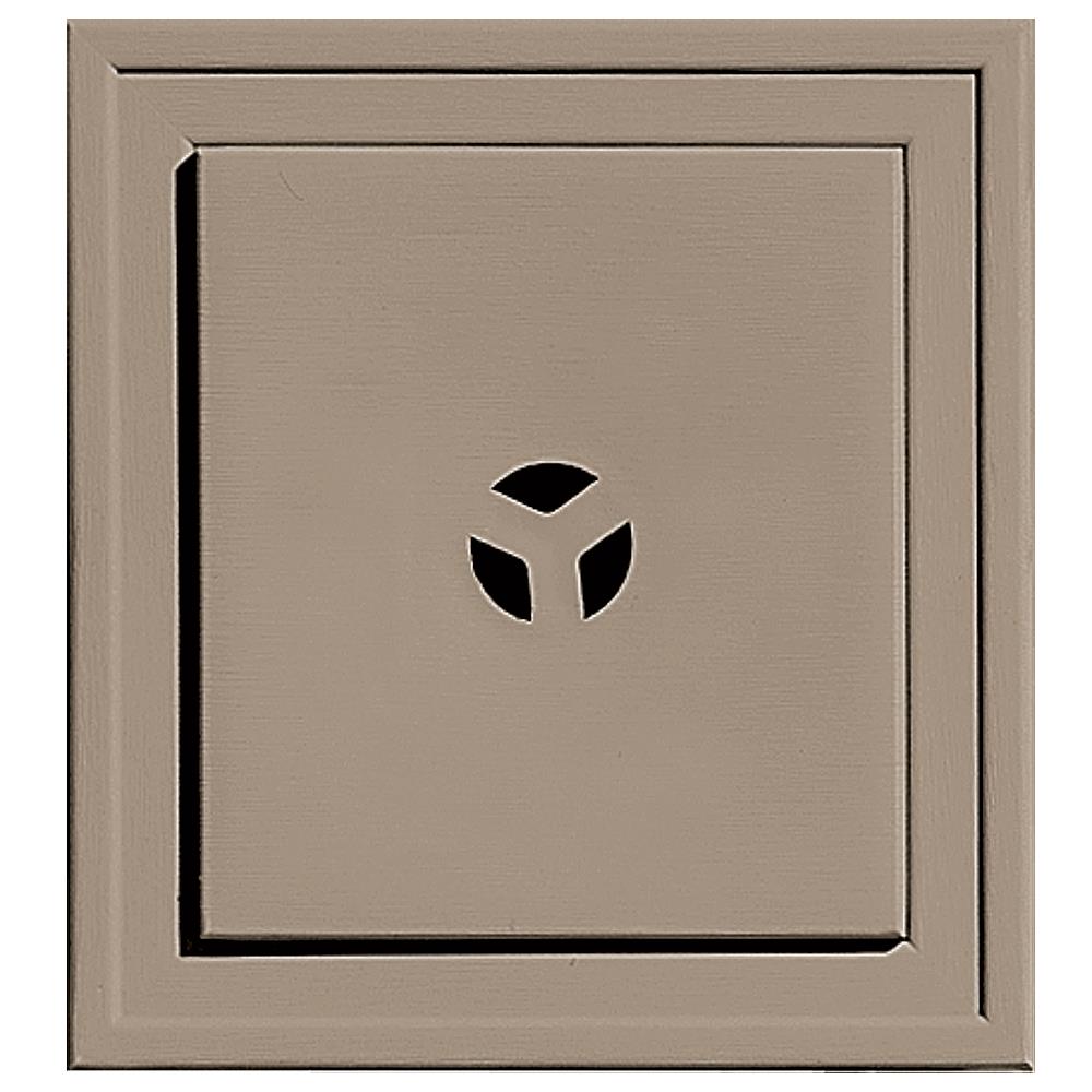 Builders Edge 130110003095 7.3125-in x 7.3125-in Clay Vinyl Universal Mounting Block