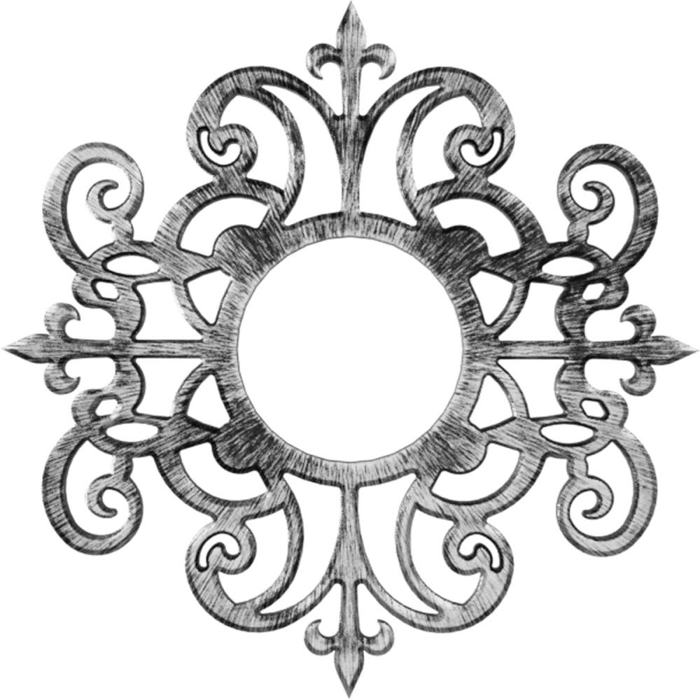 Ekena Millwork CMPP34DIAPW Dijon 34-in W x 34-in L Contemporary Painted Antiqued Pewter PVC Whole Ceiling Medallion