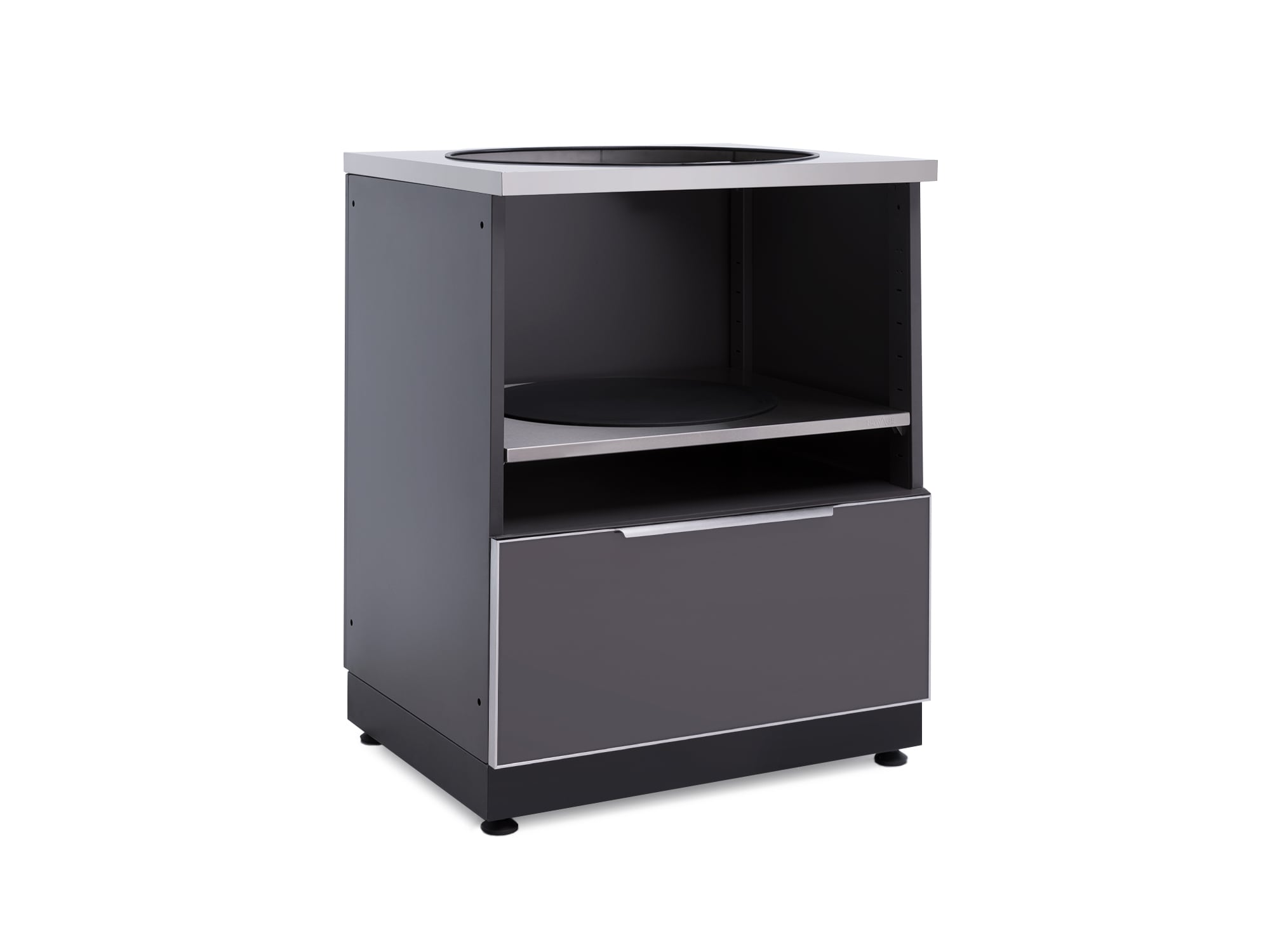 NewAge Products 65210 Aluminum Slate Gray 28-in W x 24-in D x 35.5-in H Modular Outdoor Kitchen Cabinet