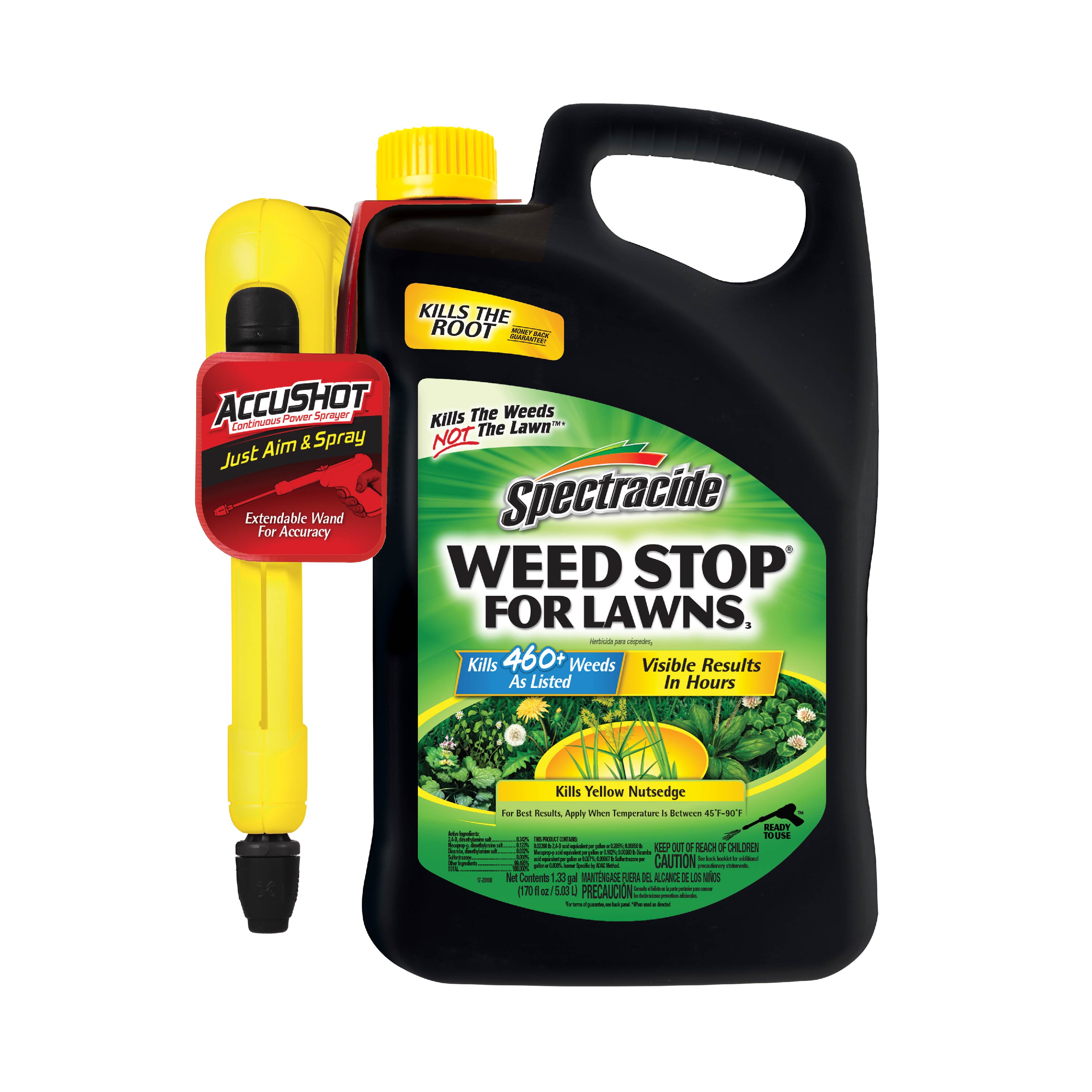 Spectracide HG-96544 Weed Stop For Lawns AccuShot Sprayer 1.33 -Gallon Ready to Use Lawn weed killer