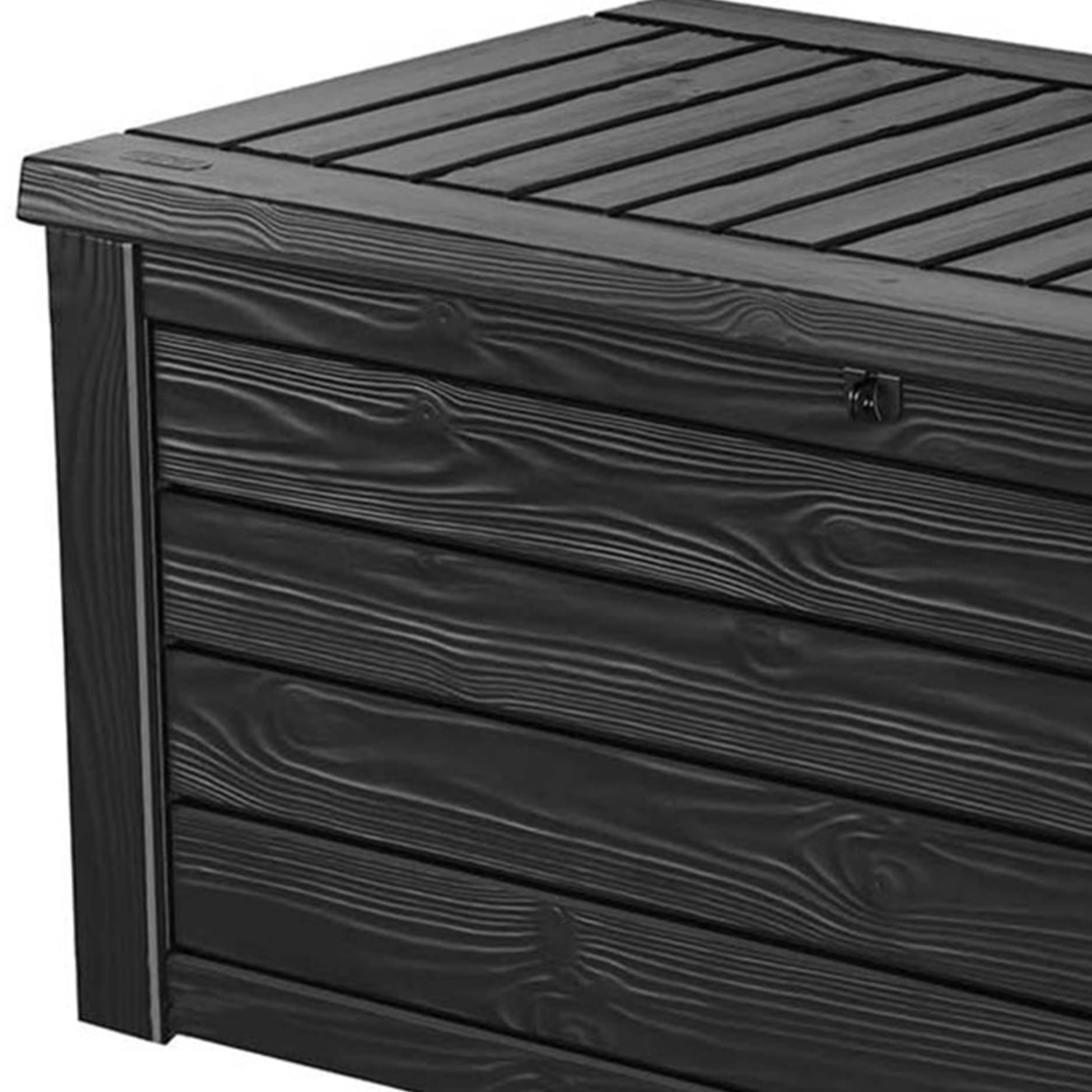 Keter Westwood Dark Gray Resin 150 Gallon Deck Storage Box Set