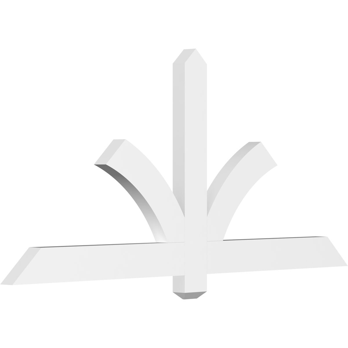 Ekena Millwork GBP060X28X0204RED00 Redmond White PVC Gable bracket