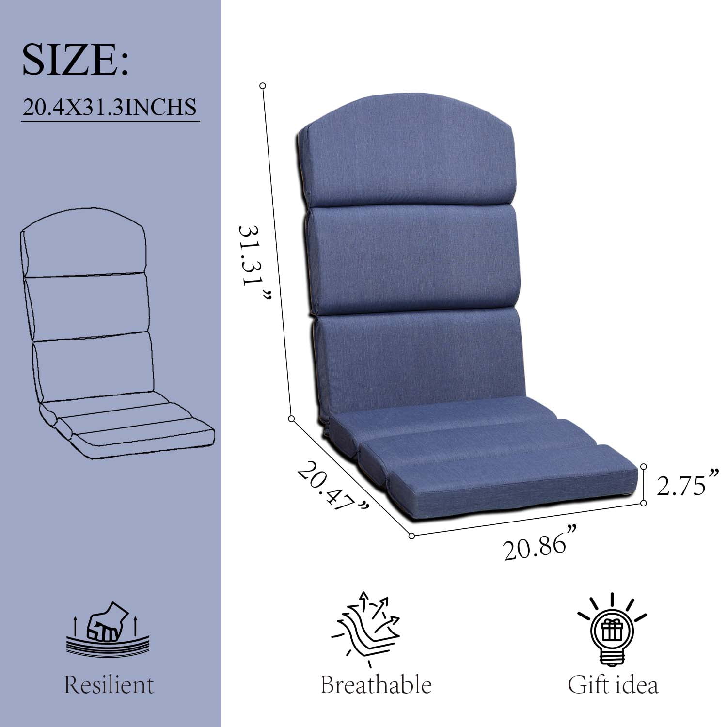 Aoodor A141-PDEDE Patio-Furniture-Cushions - View #3