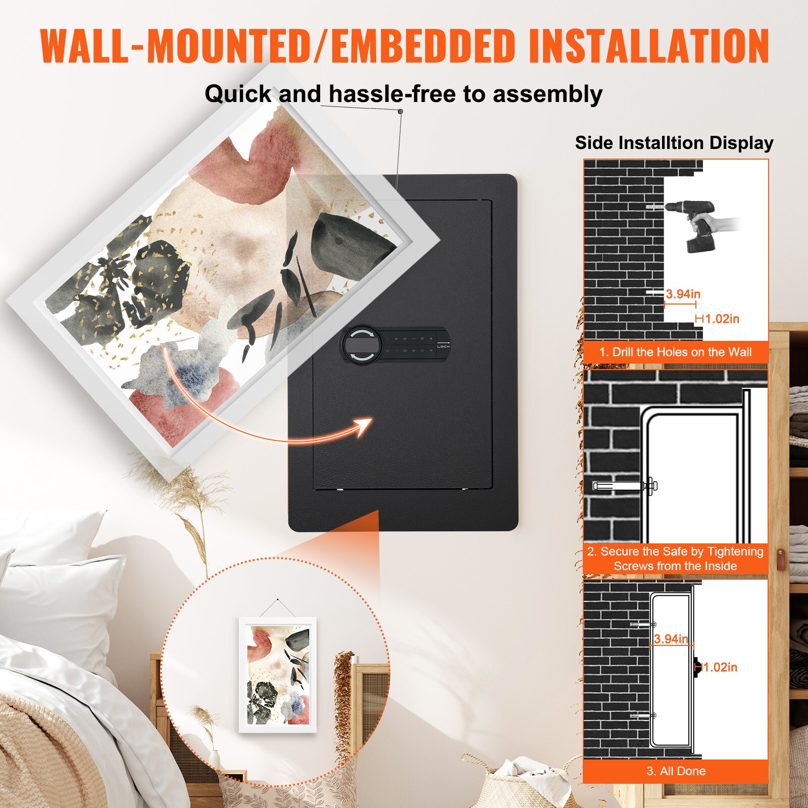 GIVIMO LW108GIVSS3486 Floor-Wall-Safes - View #6
