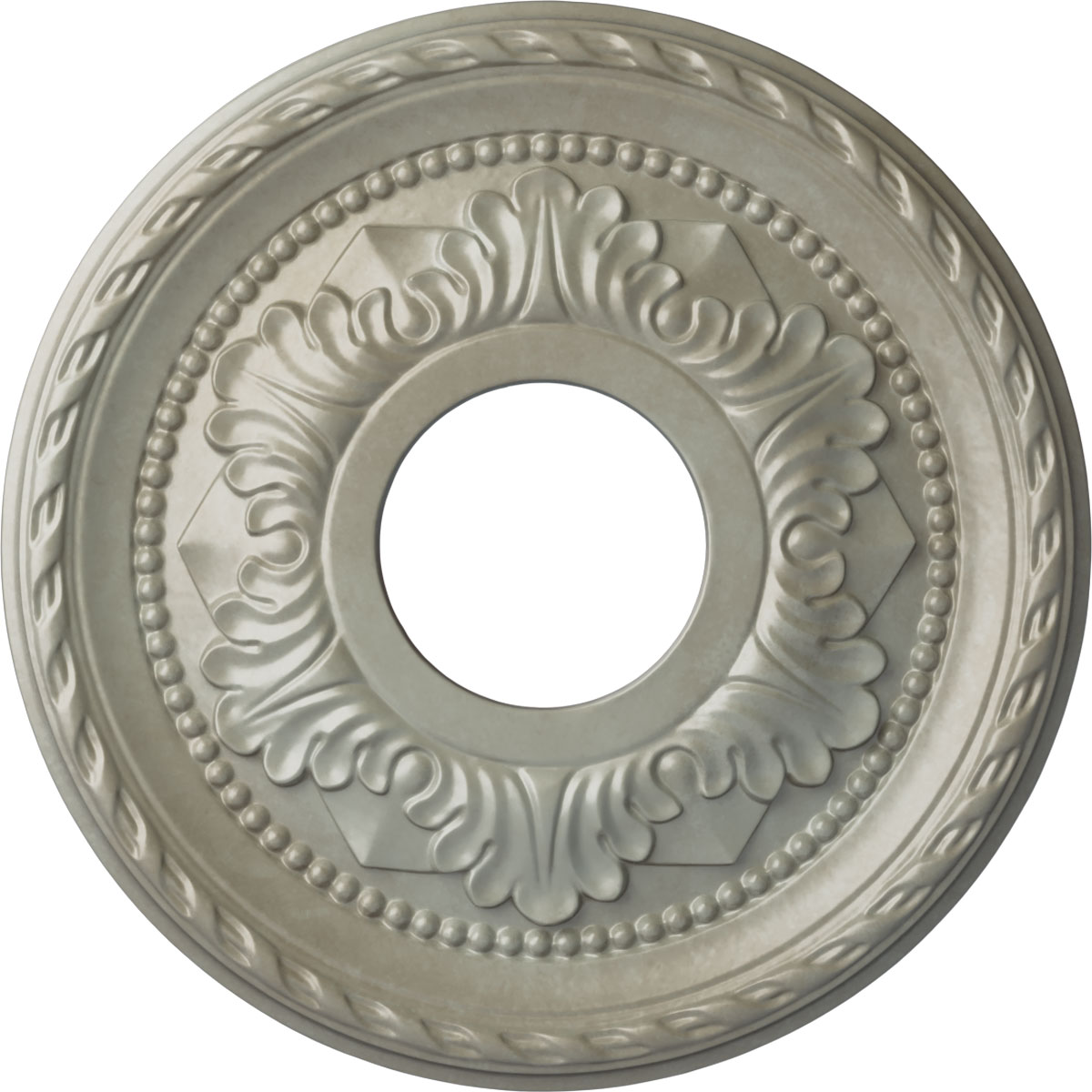 Ekena Millwork CM12PMFLS Palmetto 12.125-in W x 12.125-in L Painted Flash Gold Polyurethane Whole Ceiling Medallion