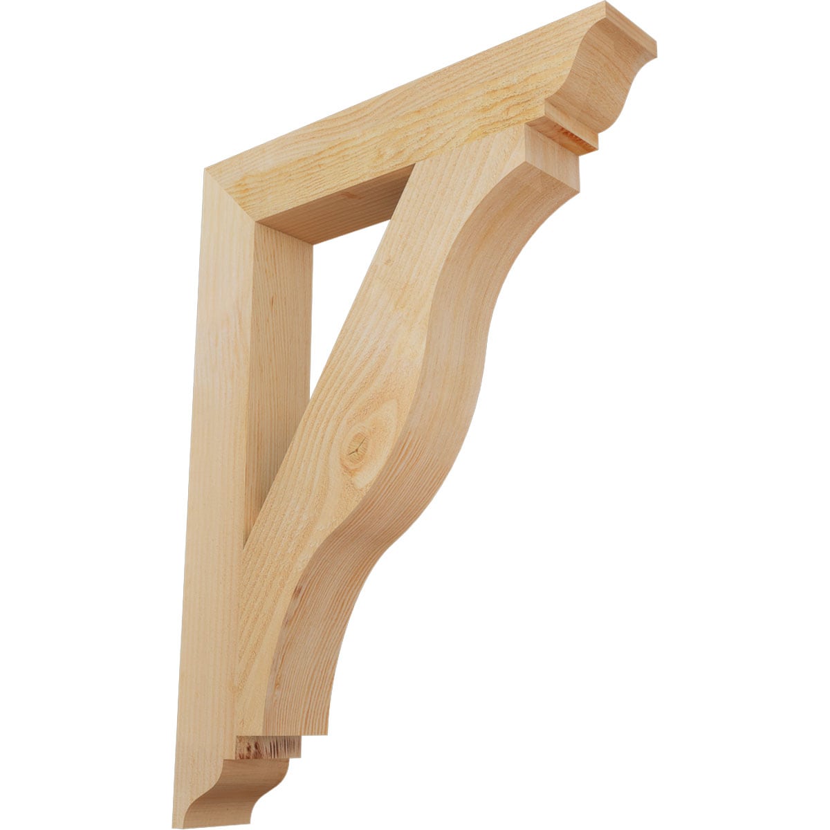 Ekena Millwork BKT04X24X32FST01RDF Funston traditional rough sawn 4-in x 24-in x 32-in Douglas fir Brown Wood Standard bracket