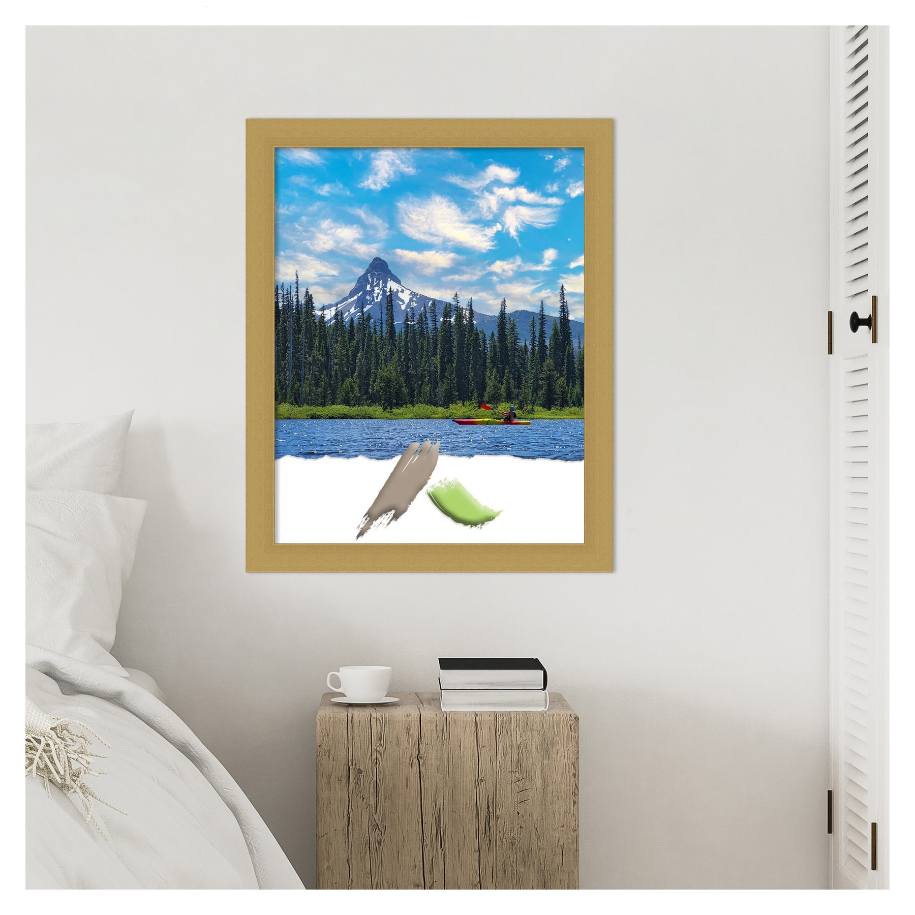 Grace Brushed Gold Polystyrene Wall Picture Frame 22x28