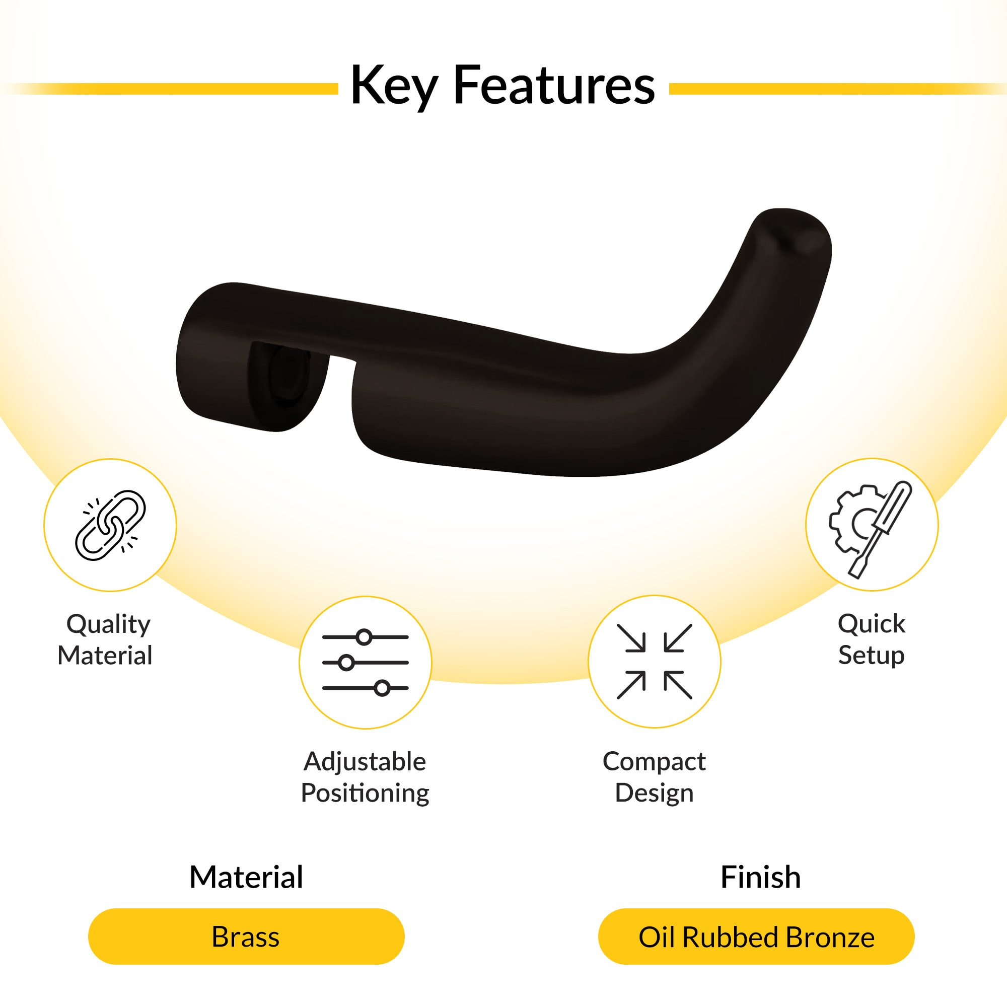 Brixwell BRHS010RB Robe-Hooks - View #3