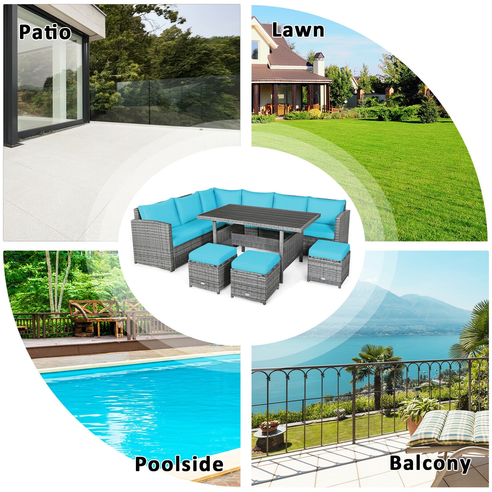 Forclover HYFAS18TU Patio-Conversation-Sets - View #7