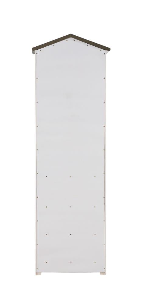 Whimsical Weathered White & Washed Gray Wooden Tree House Bookcase