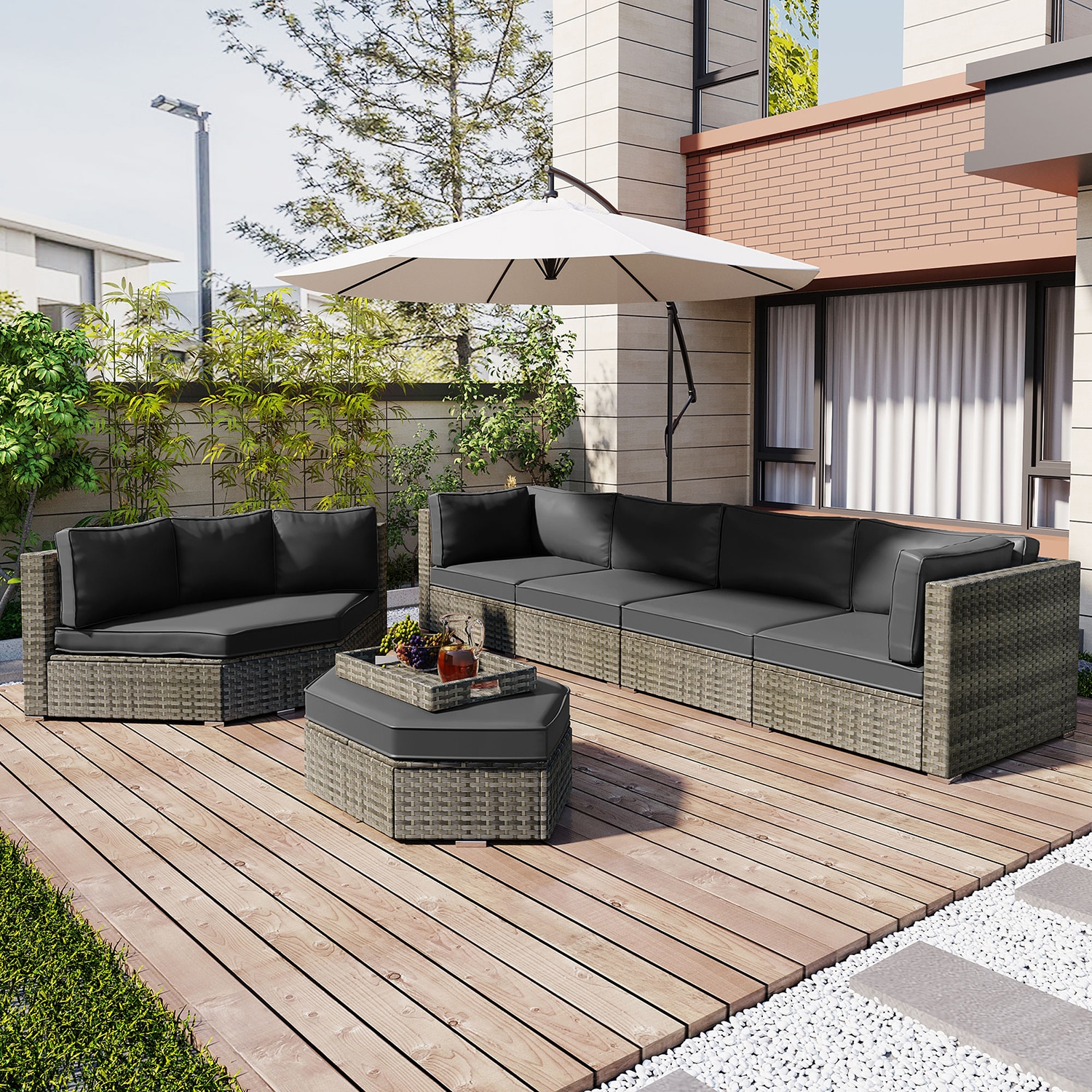 SINOFURN SYA020389GY Patio-Sofas-Daybeds - View #12