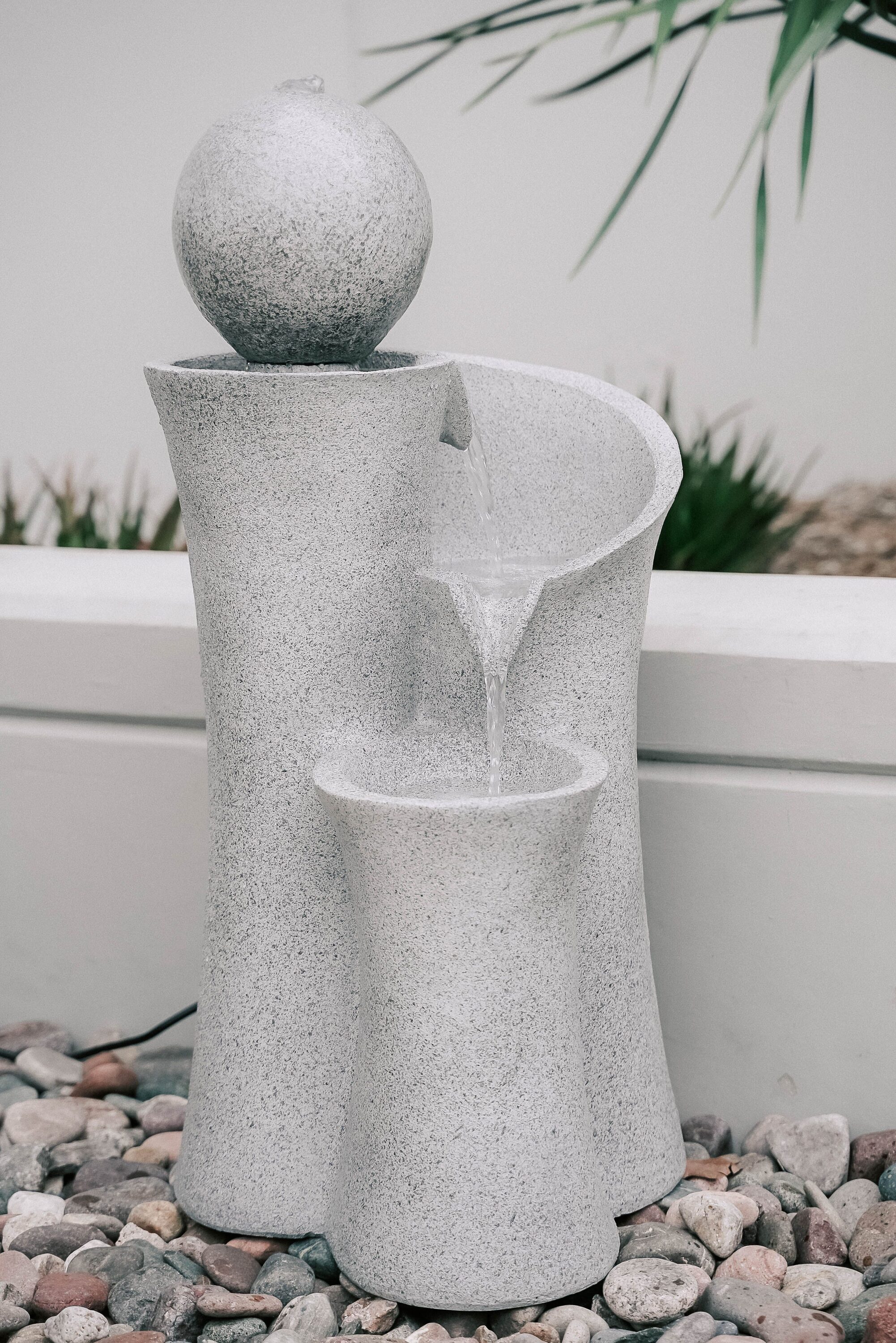 XBrand CR3617FTNA 35.83-in H Resin Outdoor Fountain Statue Pump Included