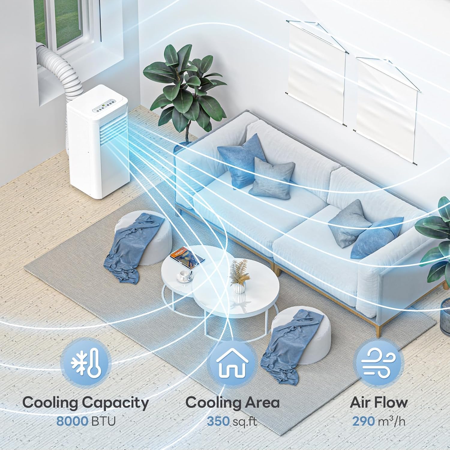 COWSAR A5407-8K Portable-Air-Conditioners - View #3