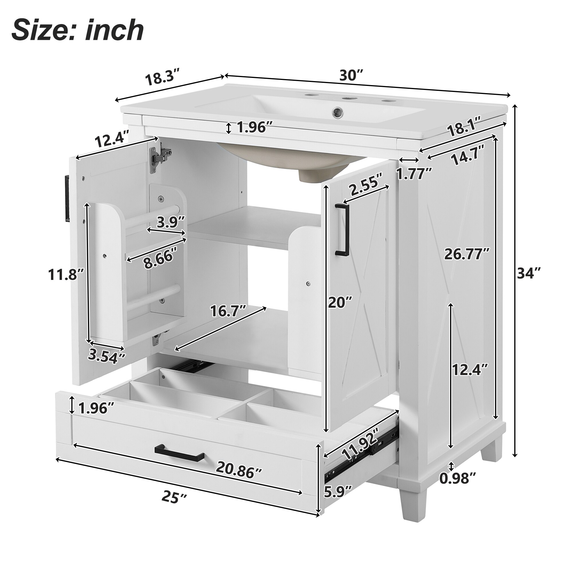 Tatayosi XH-99363K Bath-Vanity-Combo - View #8