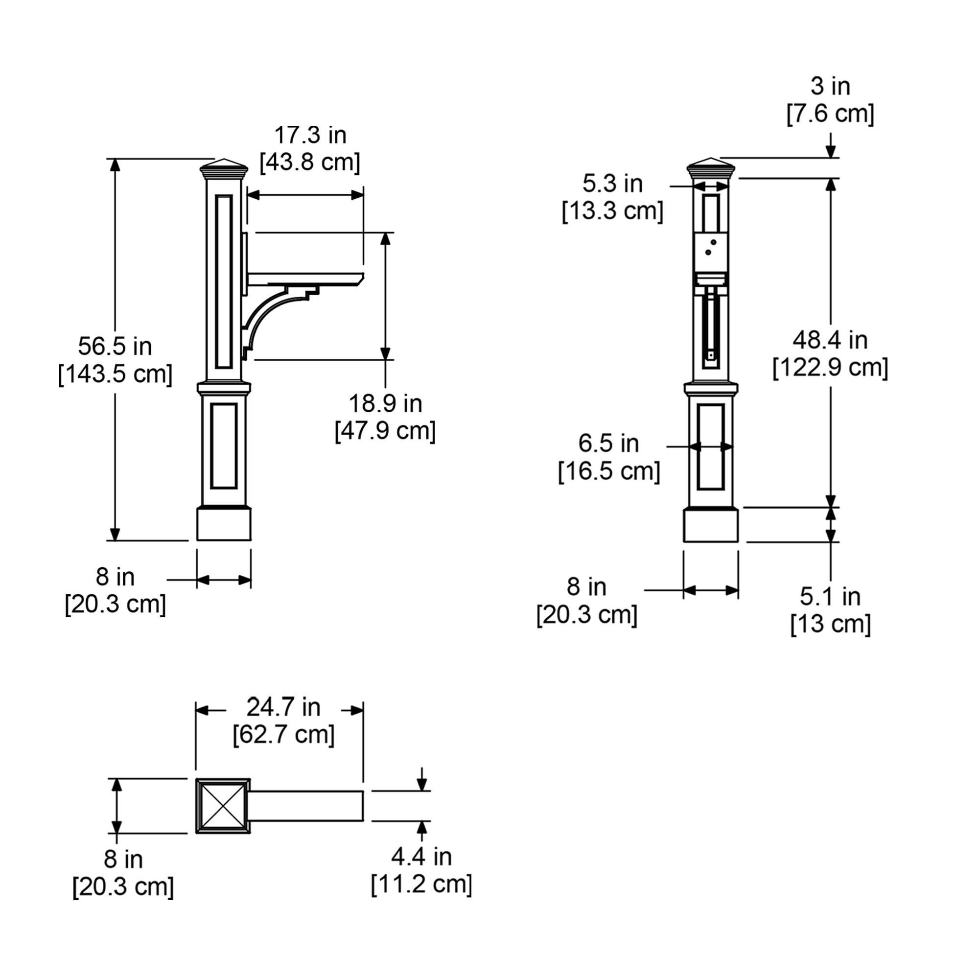 Mayne White Polymer 4 X 4 Mount Mailbox Post 5813-W simolary.com 16 Mayne White Polymer 4 X 4 Mount Mailbox Post 5813-W Simolary simolary.com 16