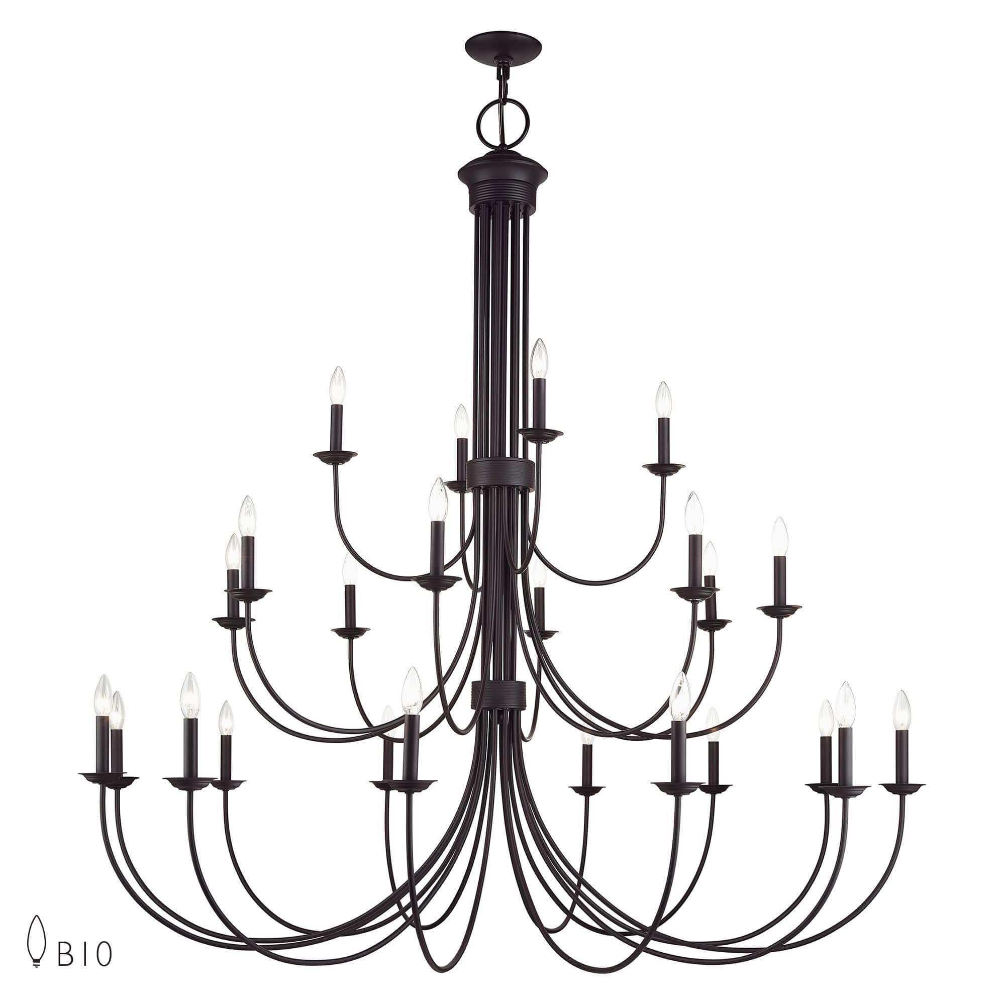 Livex Lighting A-LIVEX-42686-07 Estate 24-Light Bronze Incandescent Chandelier