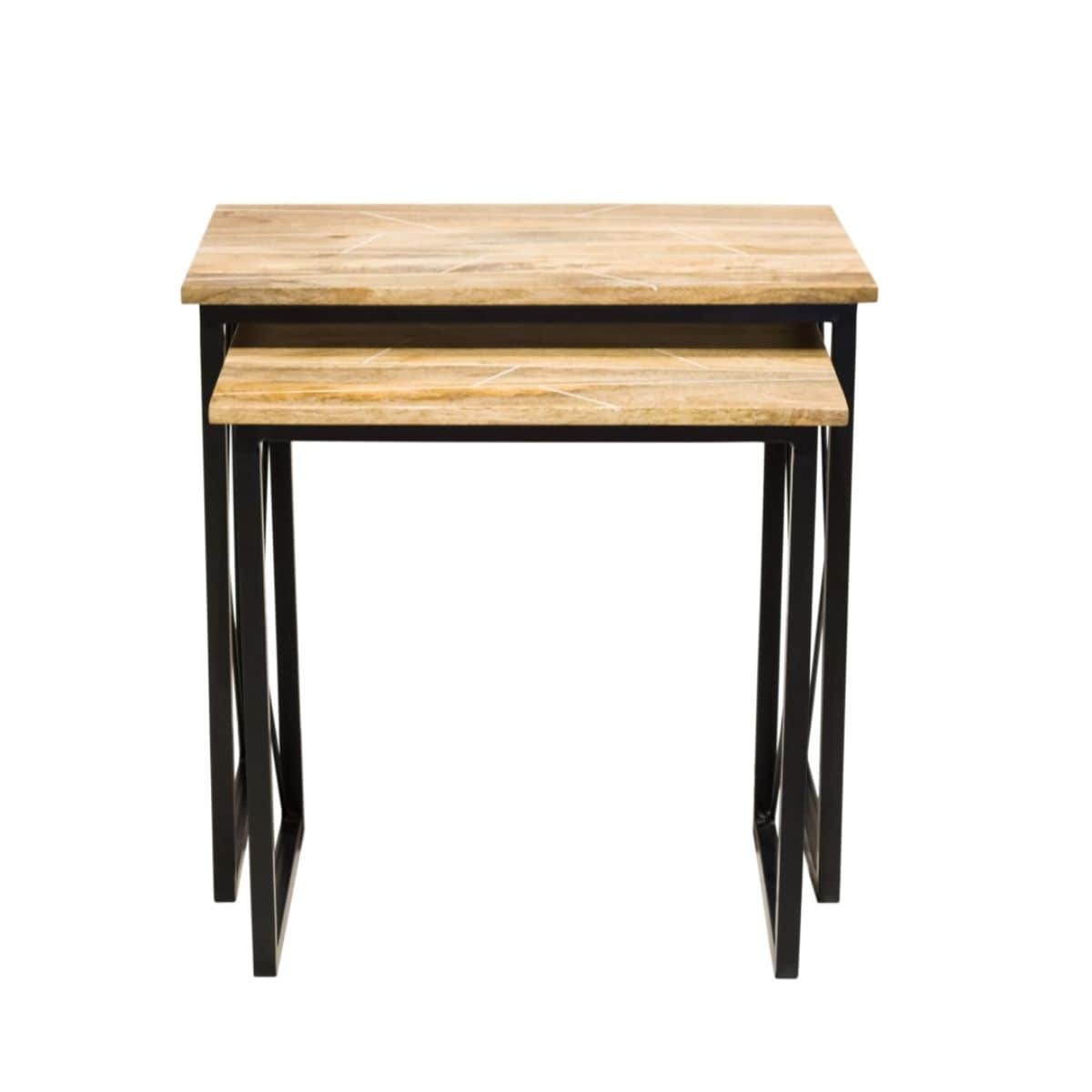 HomeRoots 373080 Jordan 15-Inches W x 23-Inches H Natural tones Wood Square Modern End Table