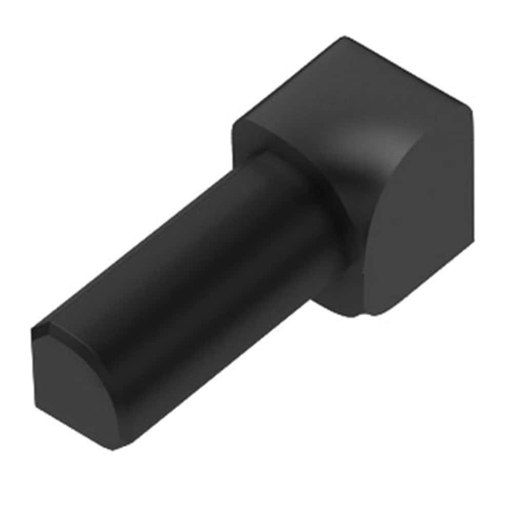 Schluter Systems IV/RO100AGR Rondec 0.375-in W x 1-in L Graphite anodized aluminum Aluminum Inside corner Tile Edge Trim