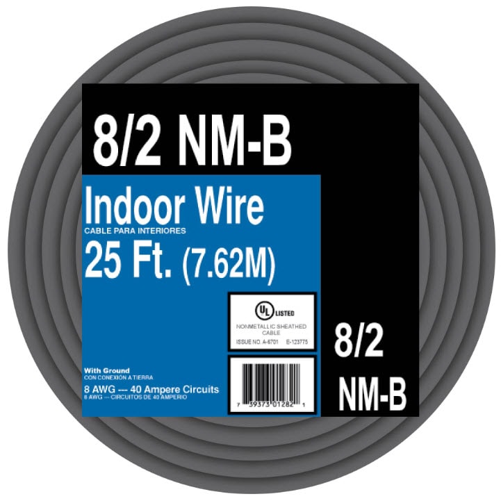  101201000005 25-ft 8-2 Non-Metallic Wire (By-the-Roll)