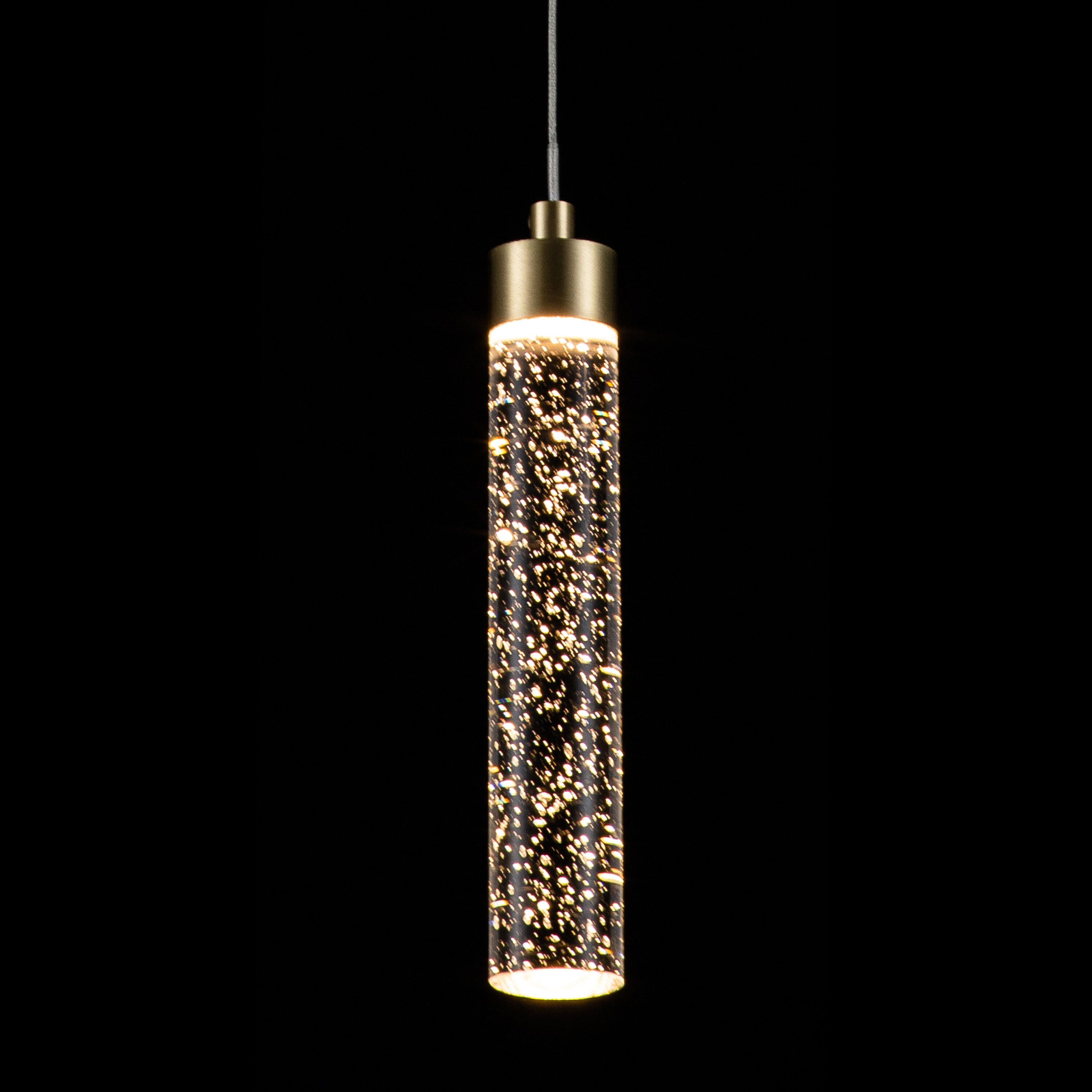 C Cattleya CA2246-H Antique Brass Modern/Contemporary Cylinder LED Mini Hanging Pendant Light