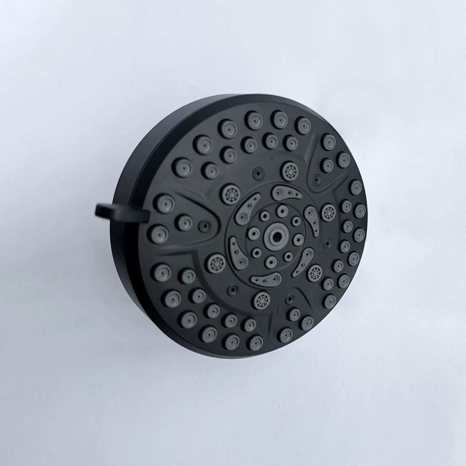 Clihome High-Pressure Rain Shower Head With 10 Spray Modes 10 -Spray Matte Black 4.72-in Round Rain High Pressure Shower Head 1.8 GPM