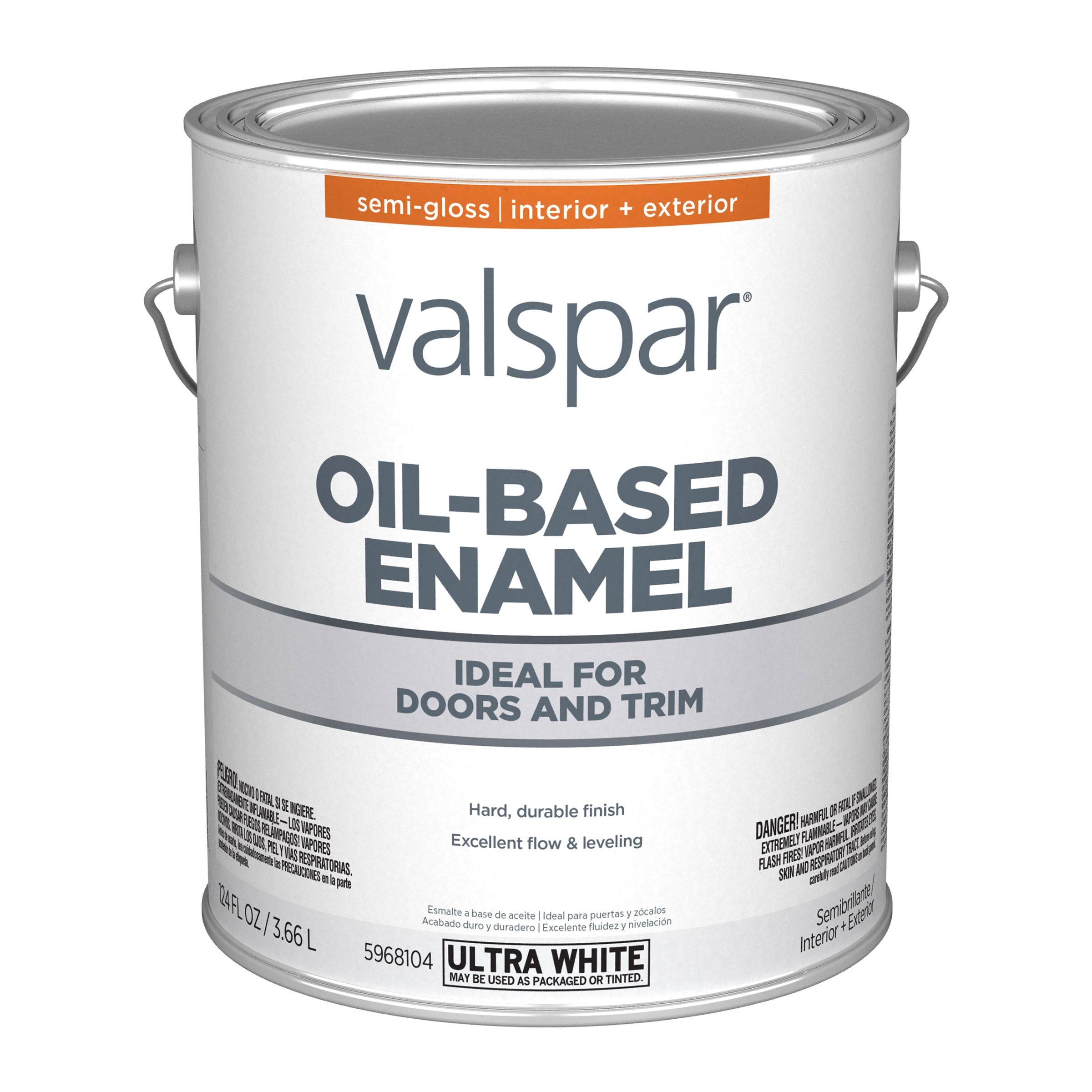 Valspar Semi-gloss Ultra White Oil-based Interior/Exterior Door and Trim Paint ( 1-gallon ) #007.5968104.007