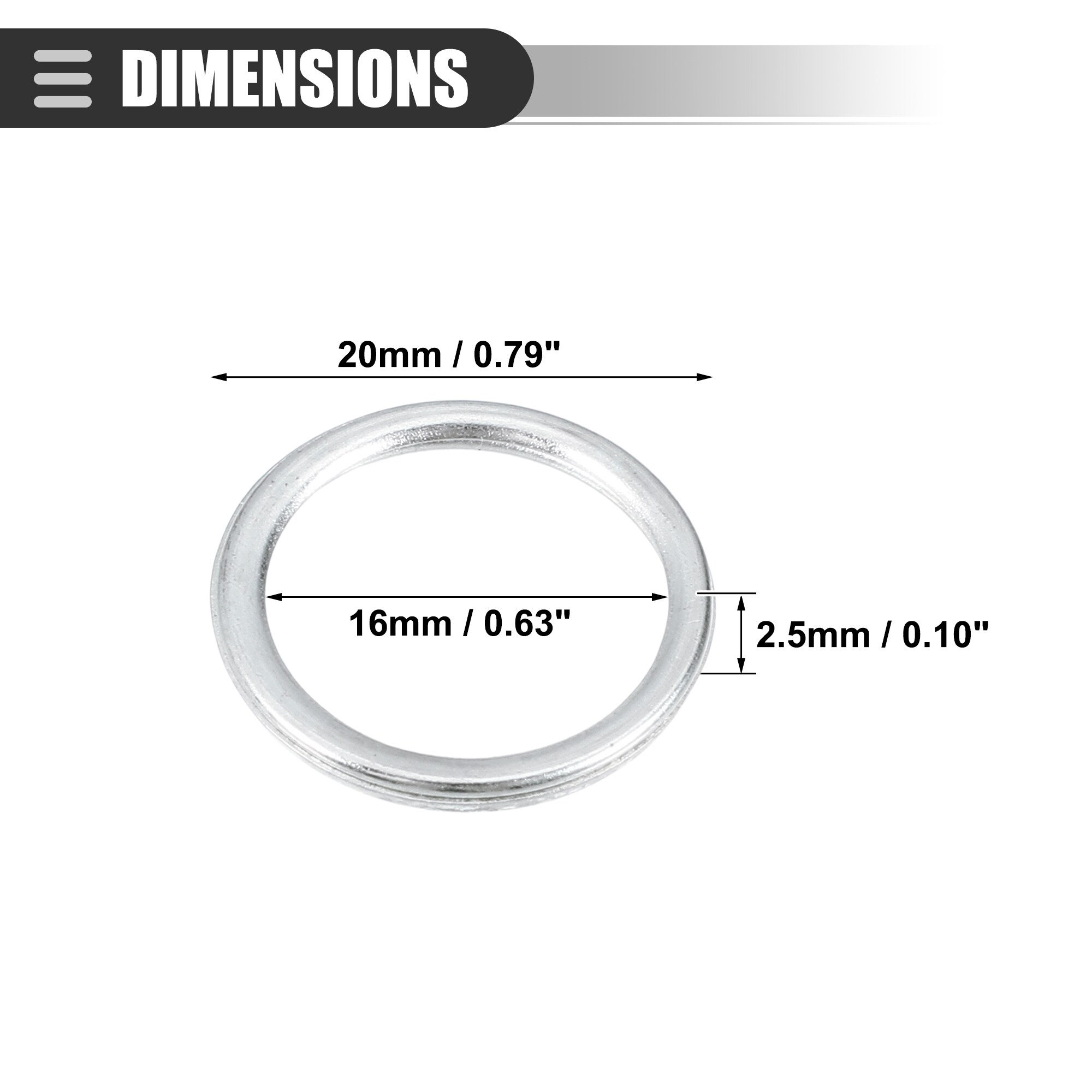 Unique Bargains Car Oil Drain Plug Gaskets Engine Oil Crush Washer ...