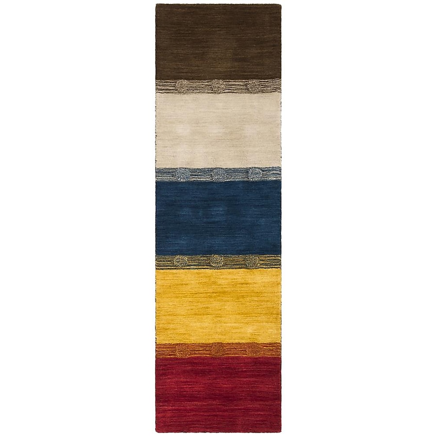 Safavieh Himalaya Kanto 2 x 8 Beige/Multi Indoor Stripe Handcrafted Runner Safavieh Himalaya Kanto 2 x 8 Beige/Multi Indoor Stripe Handcrafted Runner