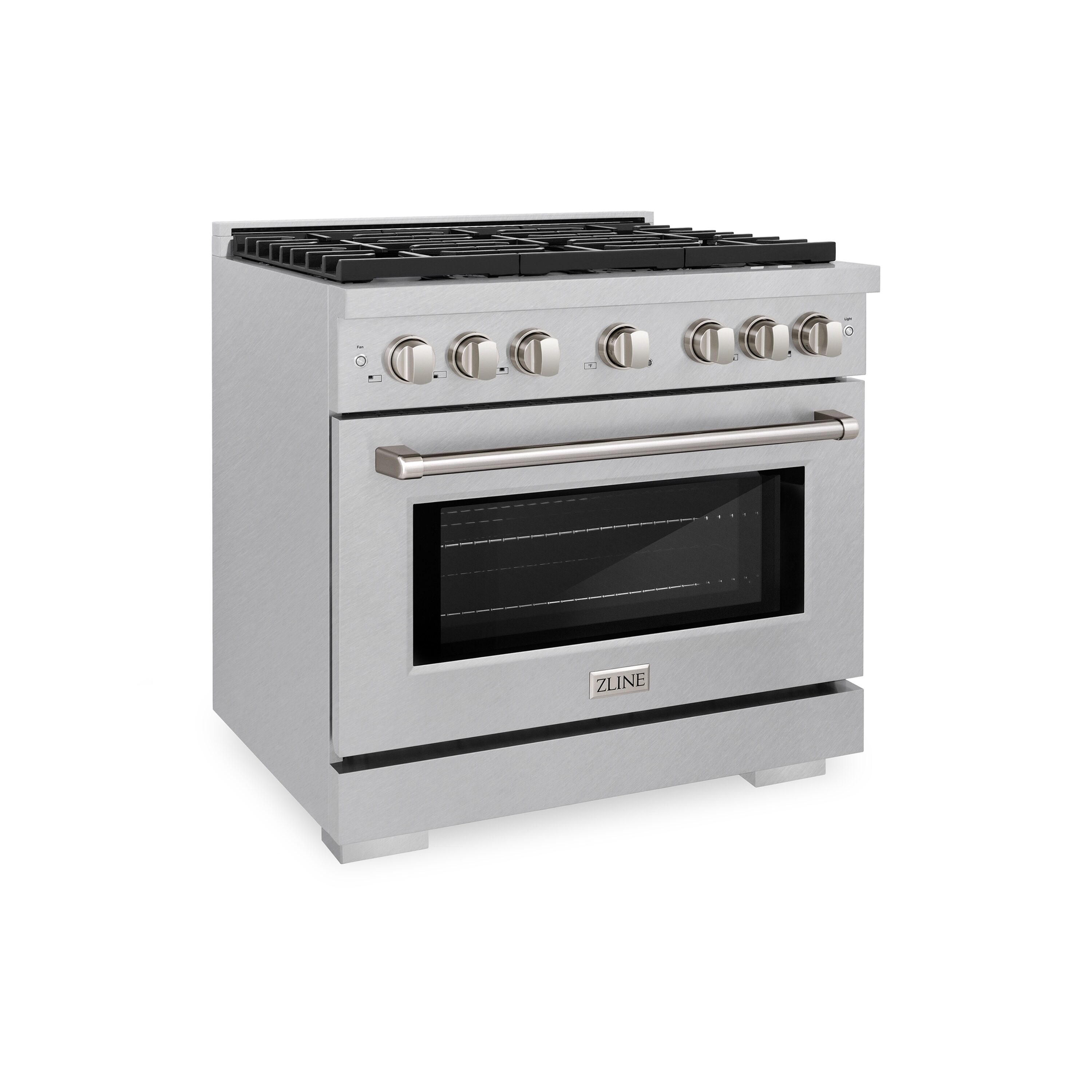 ZLINE KITCHEN & BATH SGRS-BR-36 Paramount 36-in 6 burners 5.2-cu ft Convection Oven Freestanding Natural Gas Range ( Fingerprint Resistant Stainless Steel w/Brass Burners )